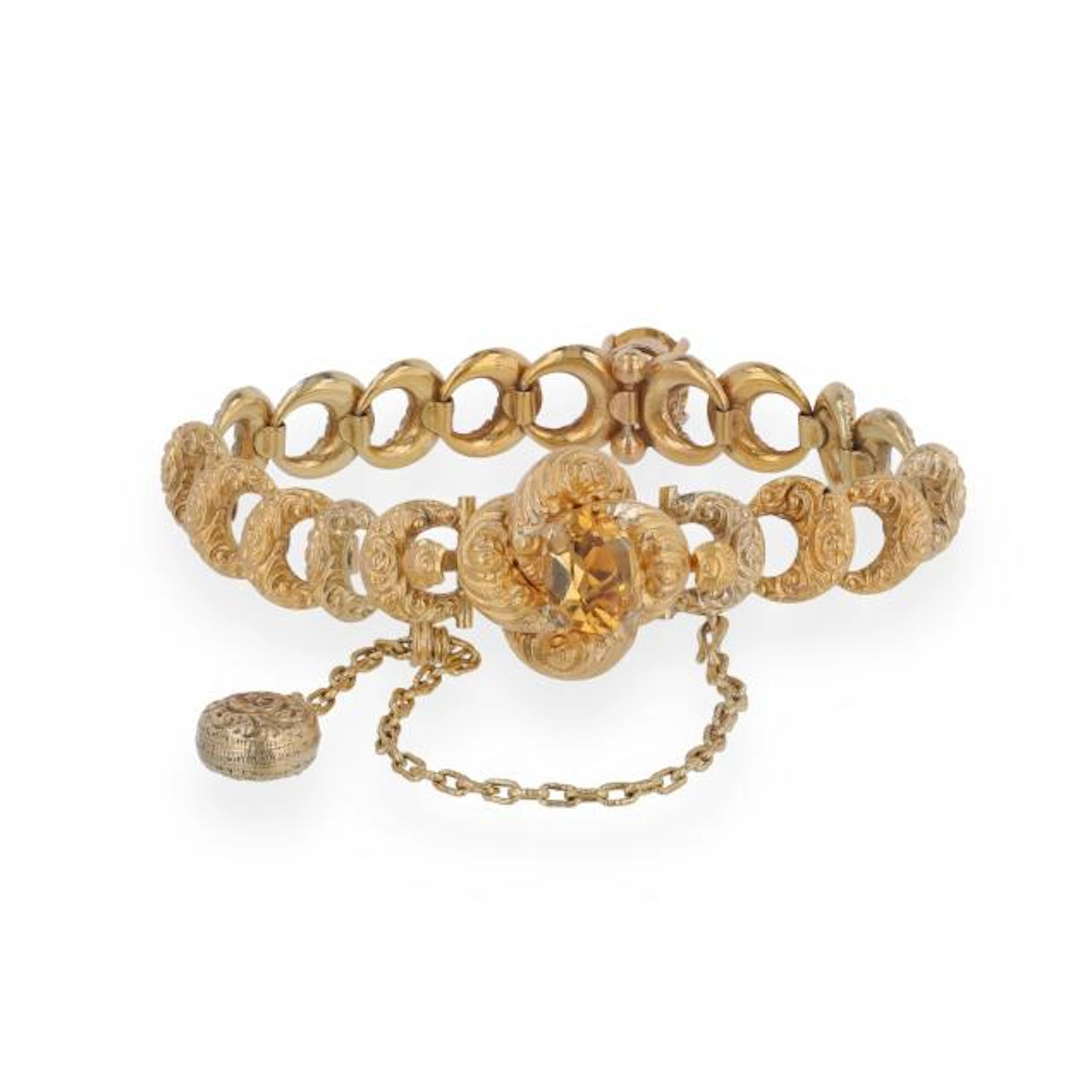 Antique Gold and Citrine Bracelet
