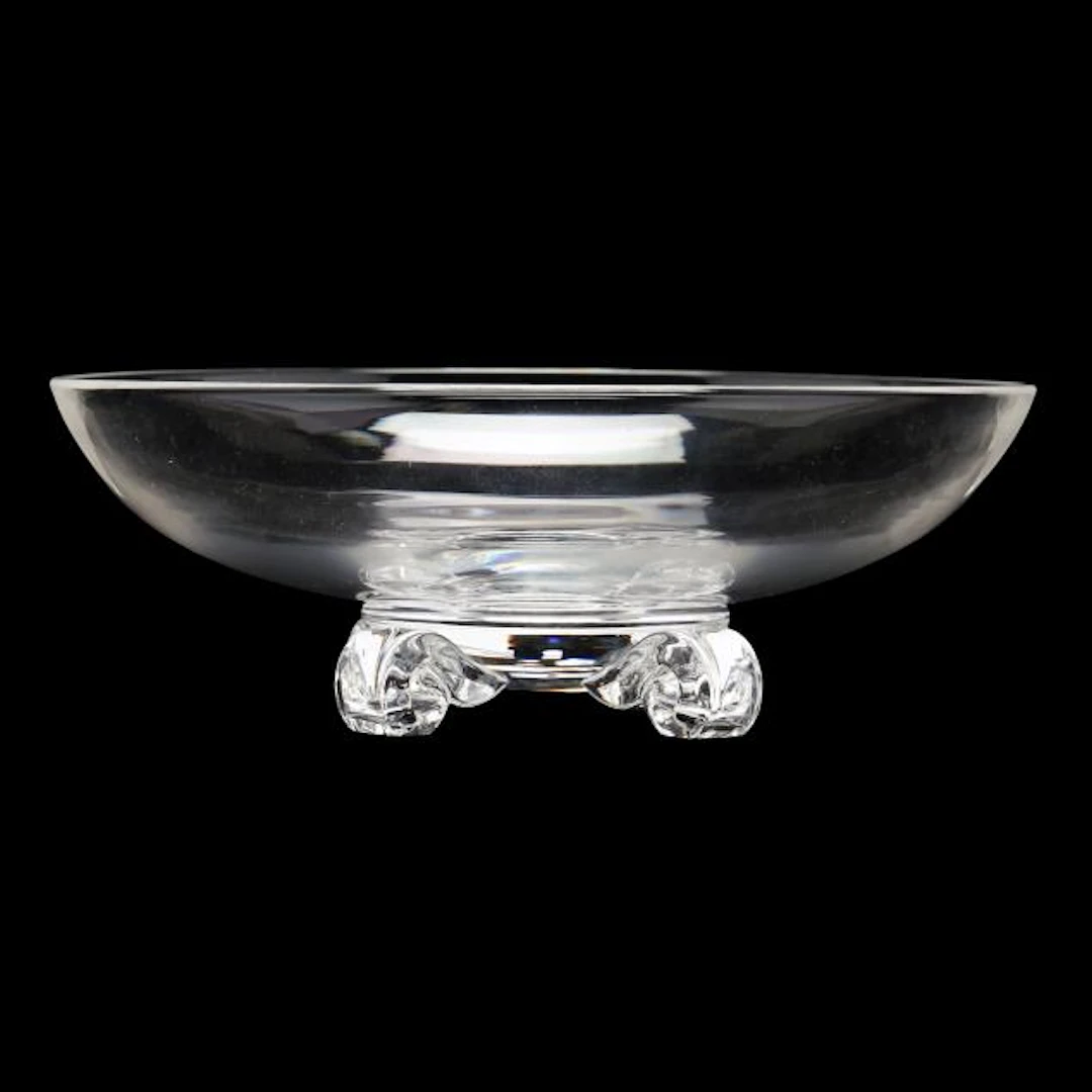 Steuben Scrolled Foot Bowl
