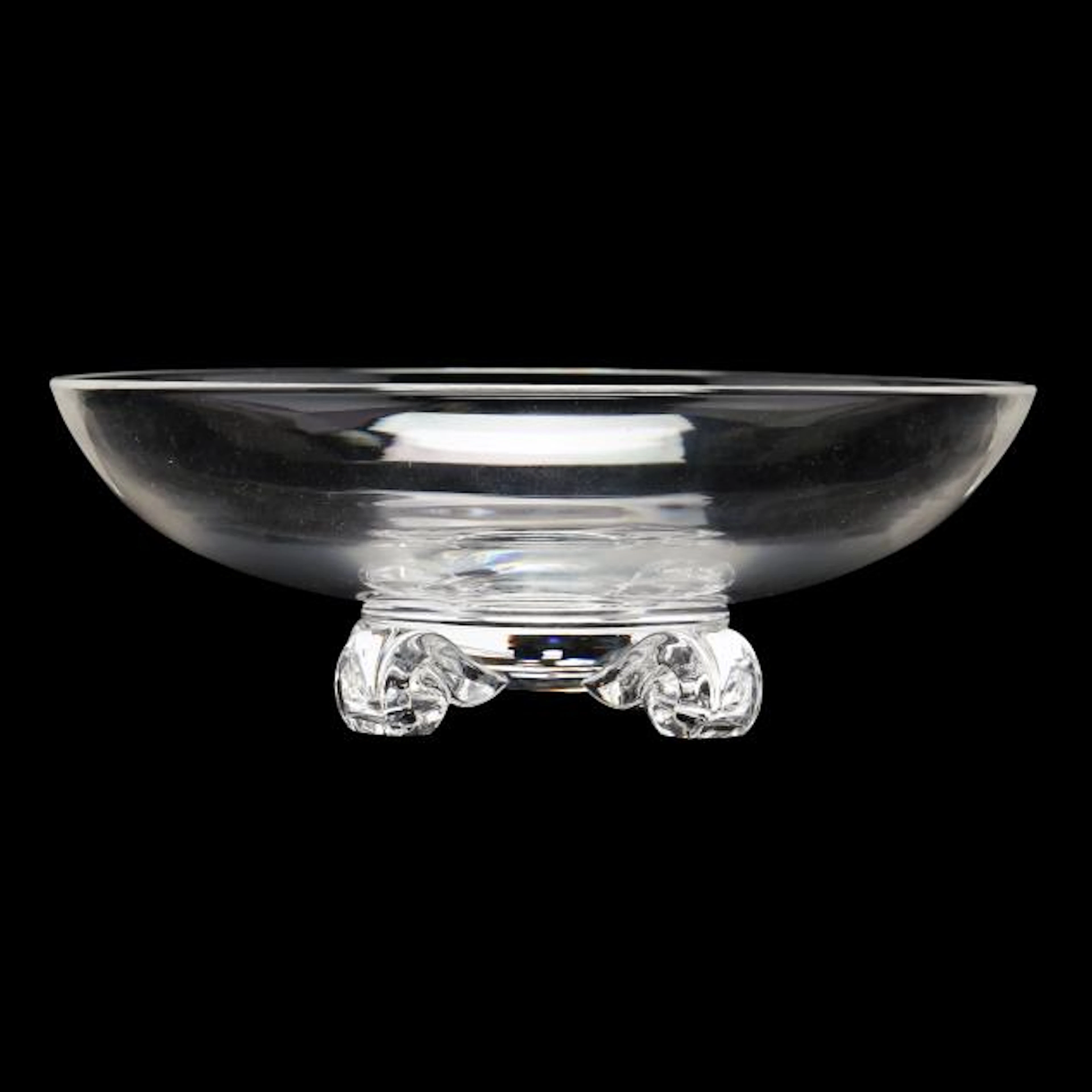 Steuben Scrolled Foot Bowl