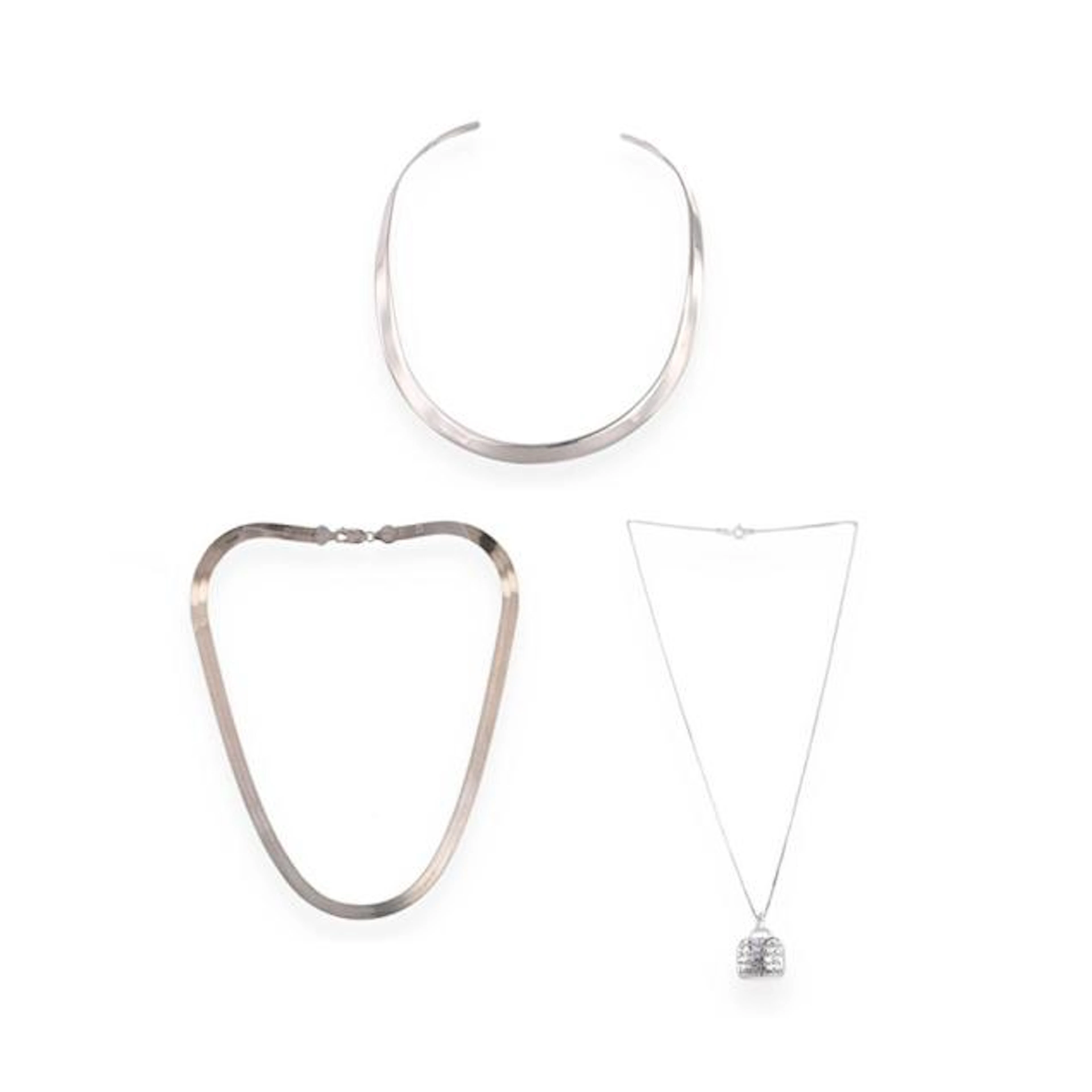 Three Silver Jewelry Items