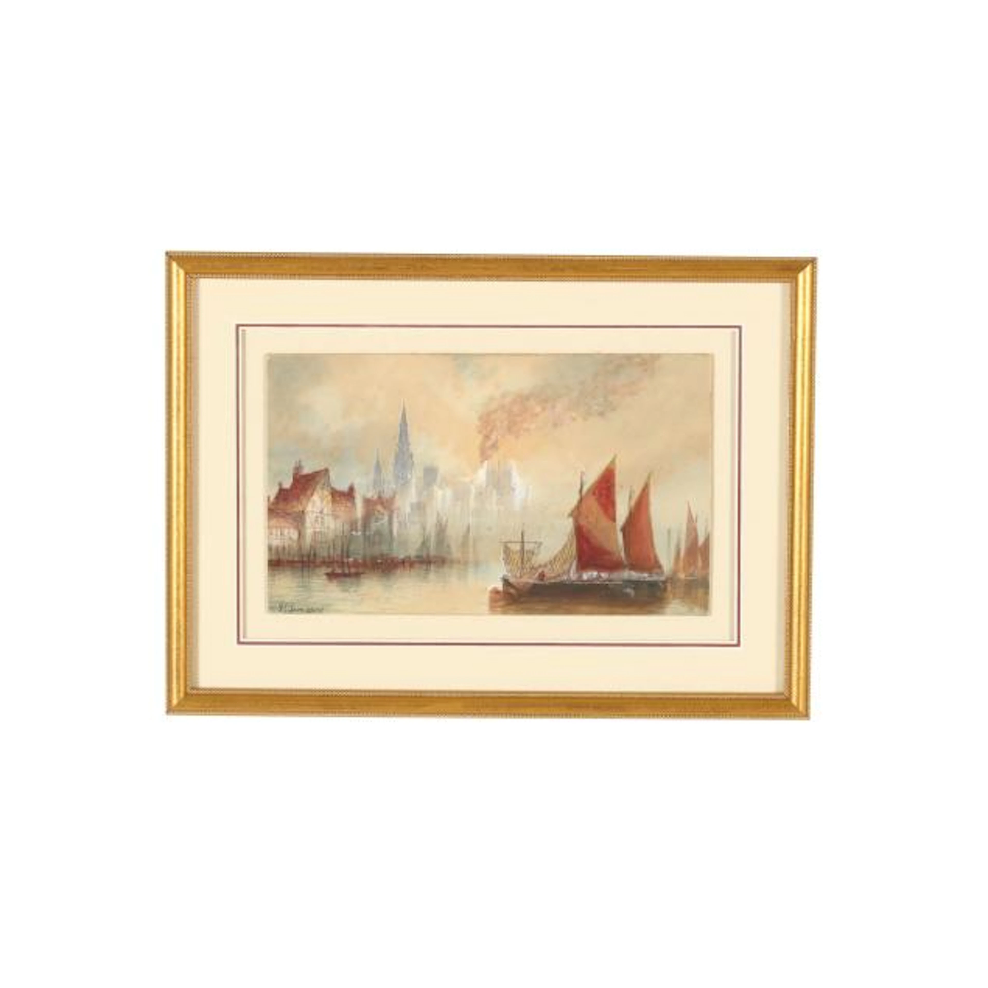 Francis E Jamieson (United Kingdom, 1895-1950), Harbor Scene