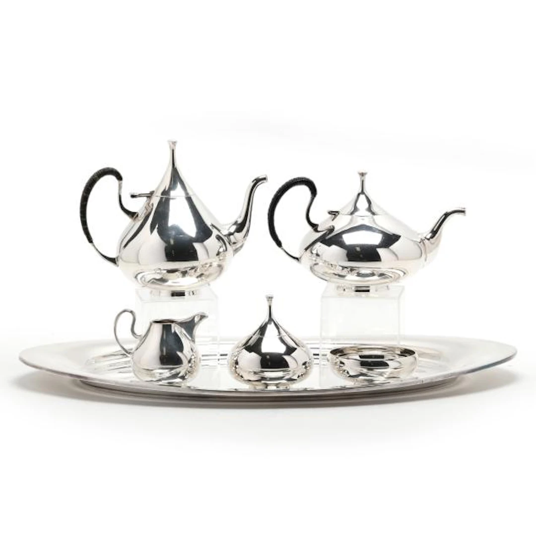 John Prip (American, 1922-2009), Dimension Silver-Plated Tea and Coffee Service