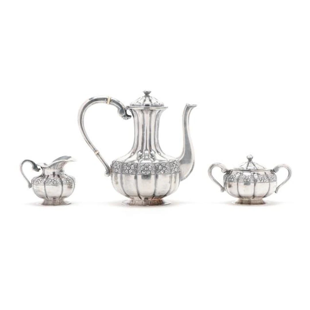 Mexican Sterling Silver Coffee Service, Mark of Sanborns