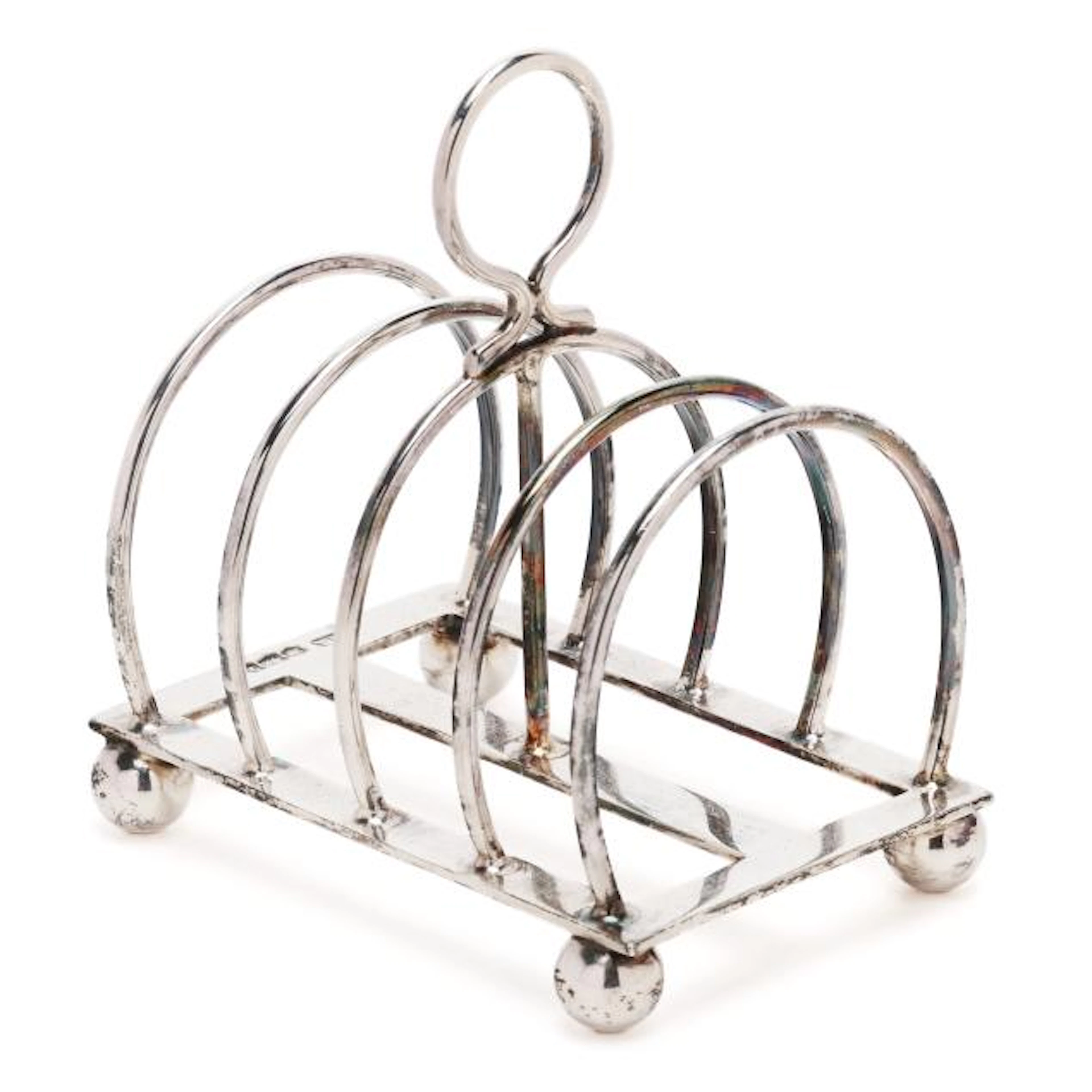 George V Silver Toast Rack, Mark of Atkin Brothers
