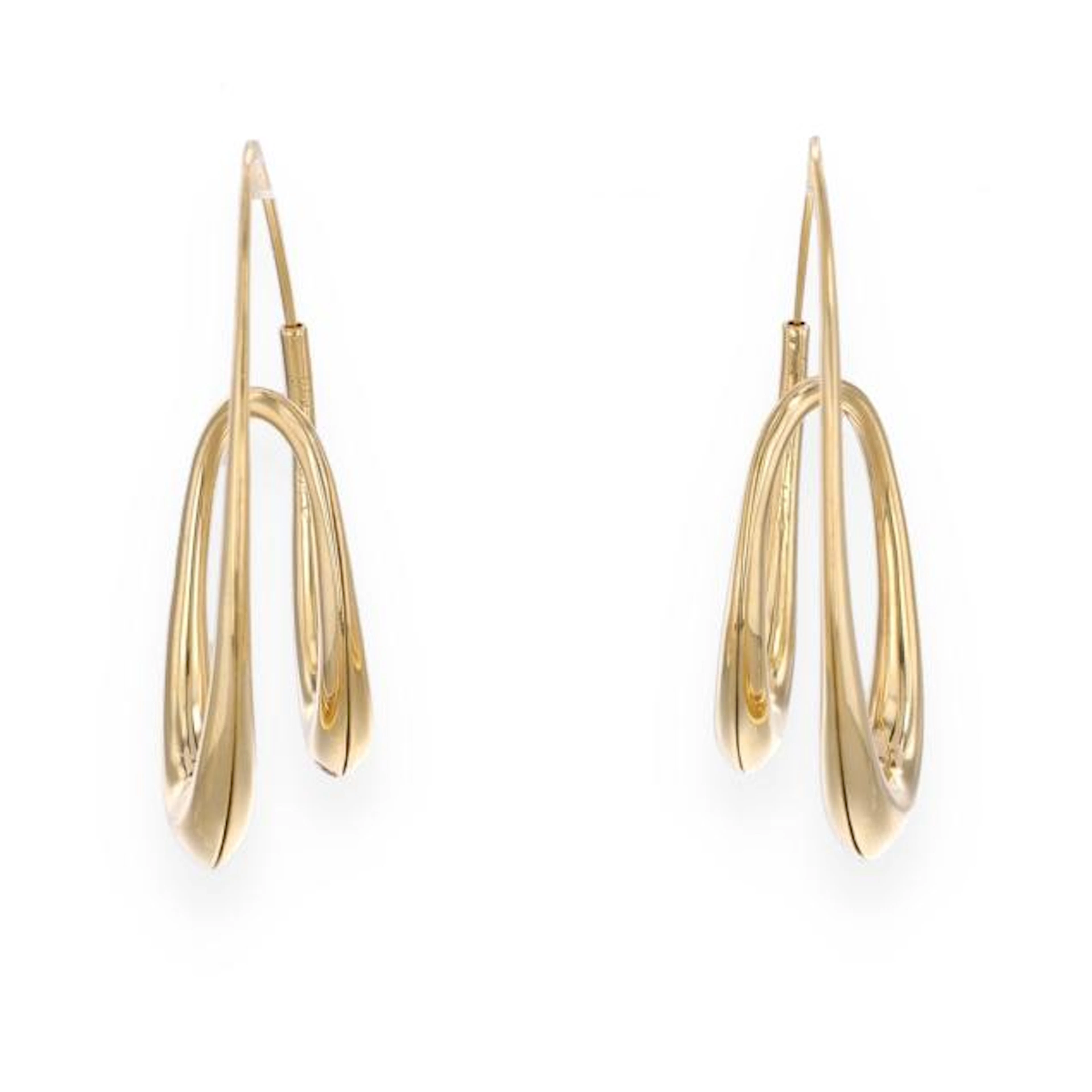 Gold Sculptural Earrings, Michael Good