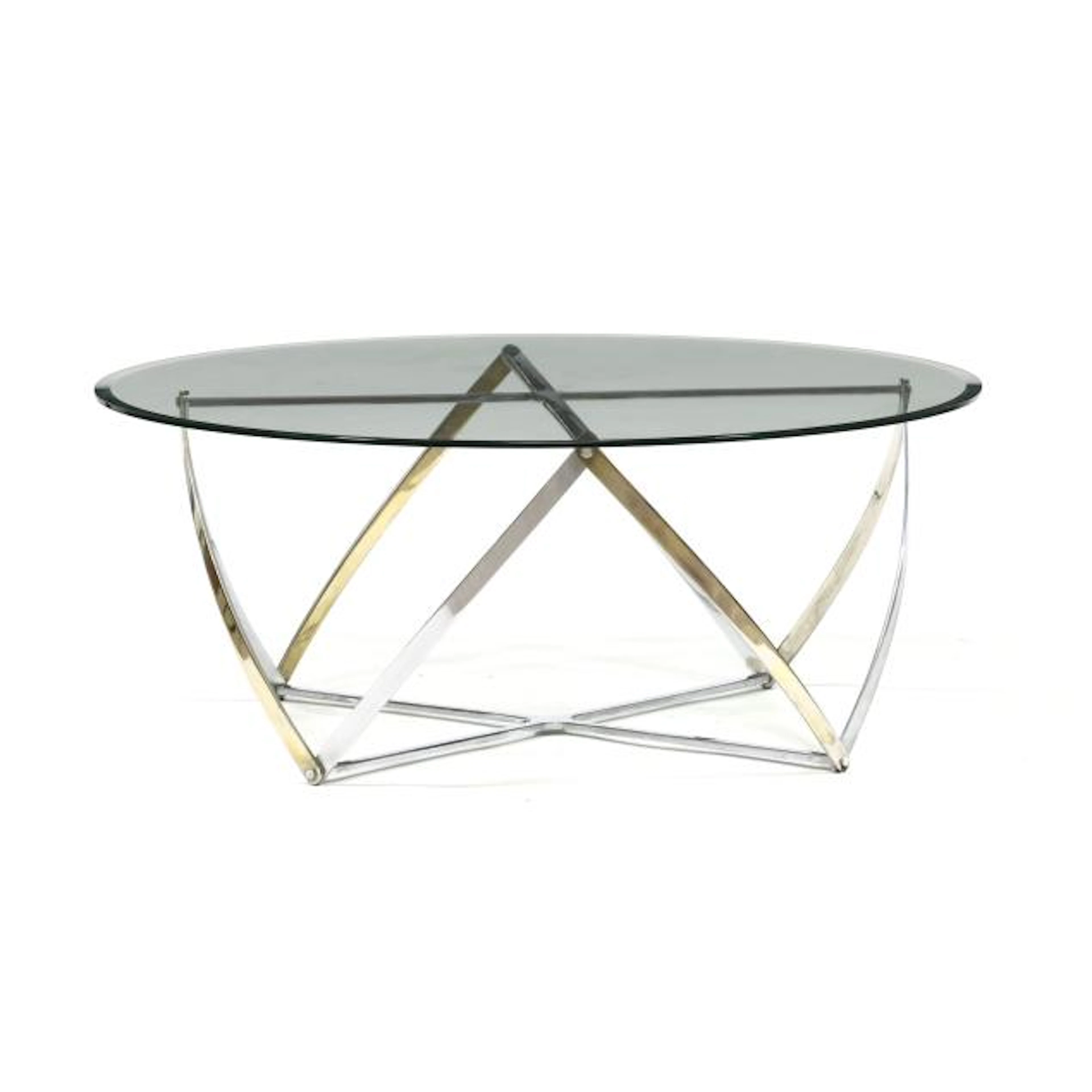 John Vesey (American, 1924-1992), Chrome and Glass Cocktail Table
