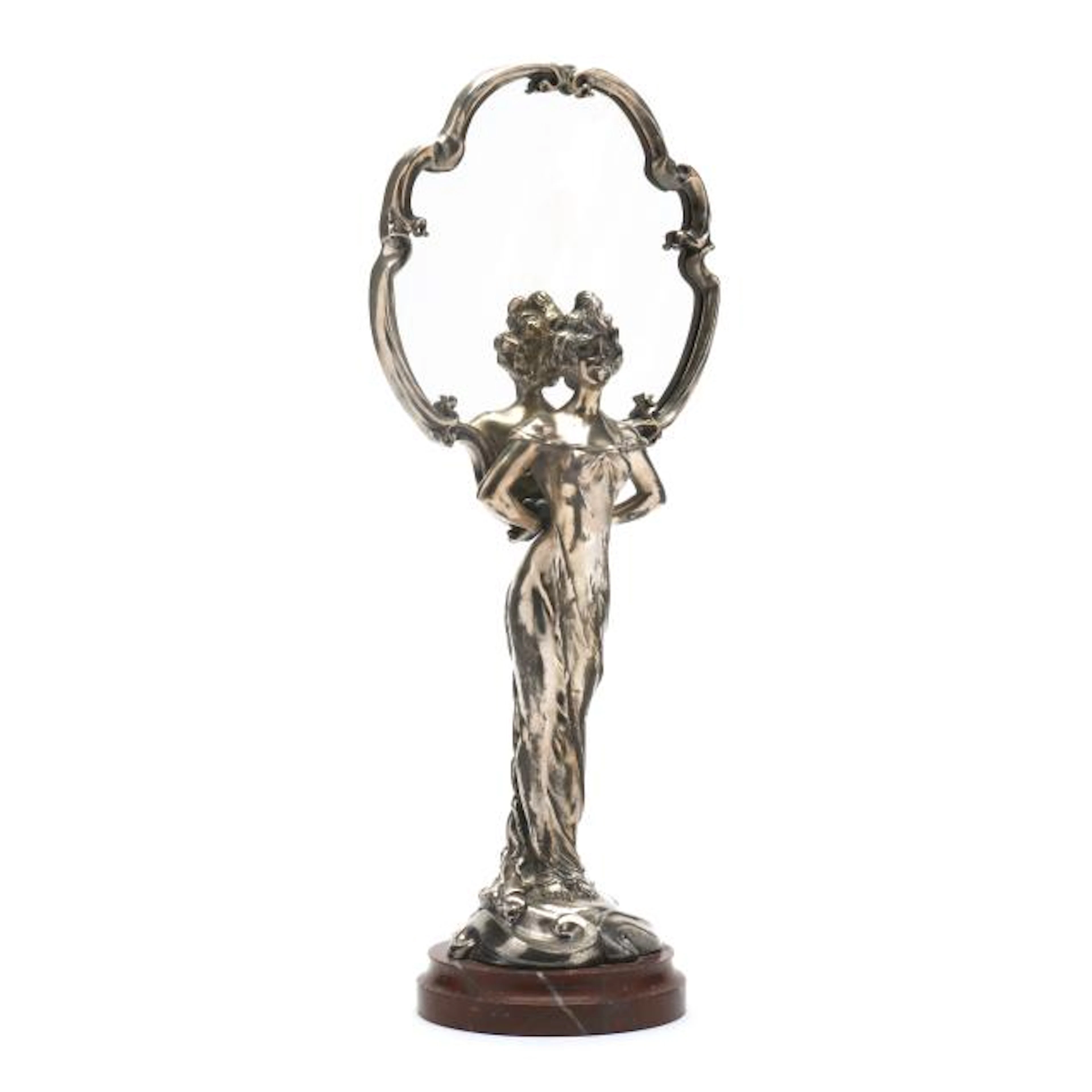 After Desire Grisard (French, b. 1872), A French Art Nouveau Silvered