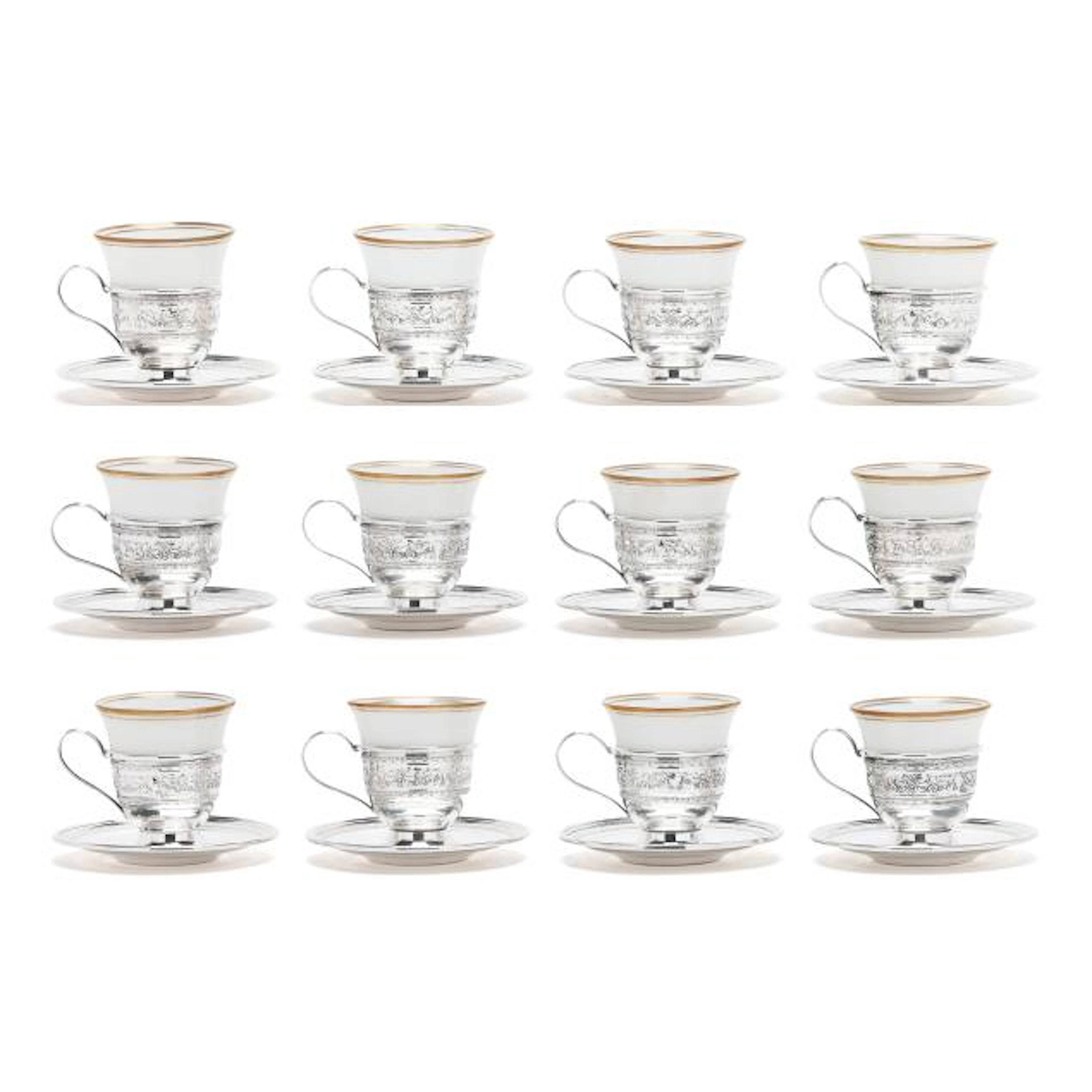 Sterling Silver Demitasse Service for Twelve by M. Fred Hirsch Co.