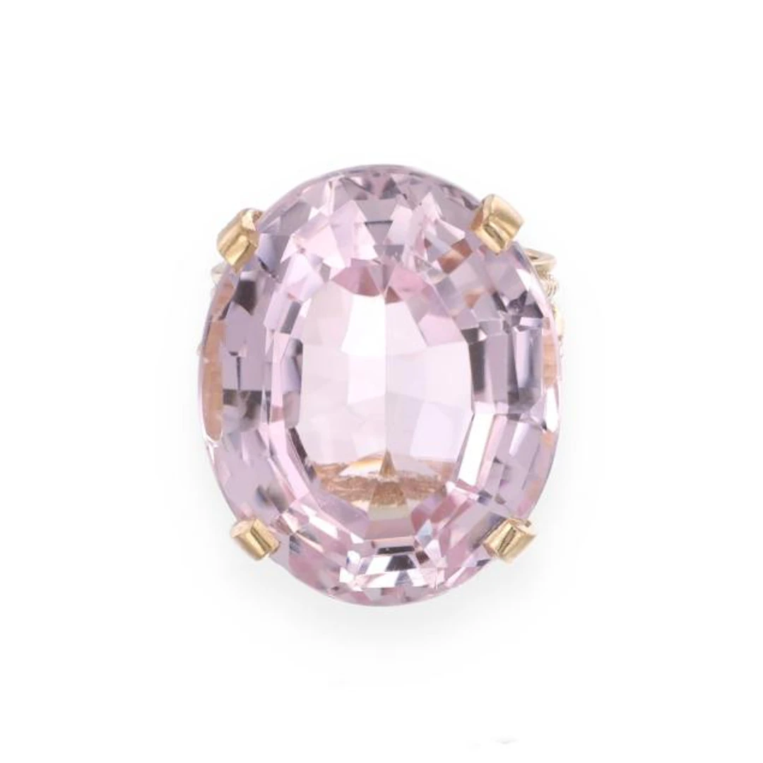 Gold and Kunzite Ring