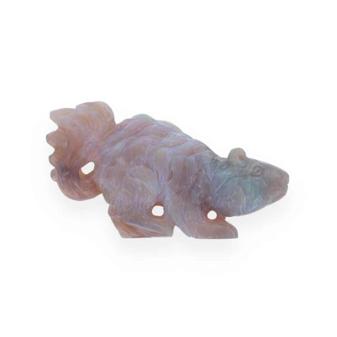 Carved Opal Squirrel
