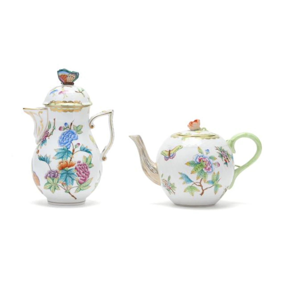 Herend Queen Victoria Small Coffee Pot and Teapot