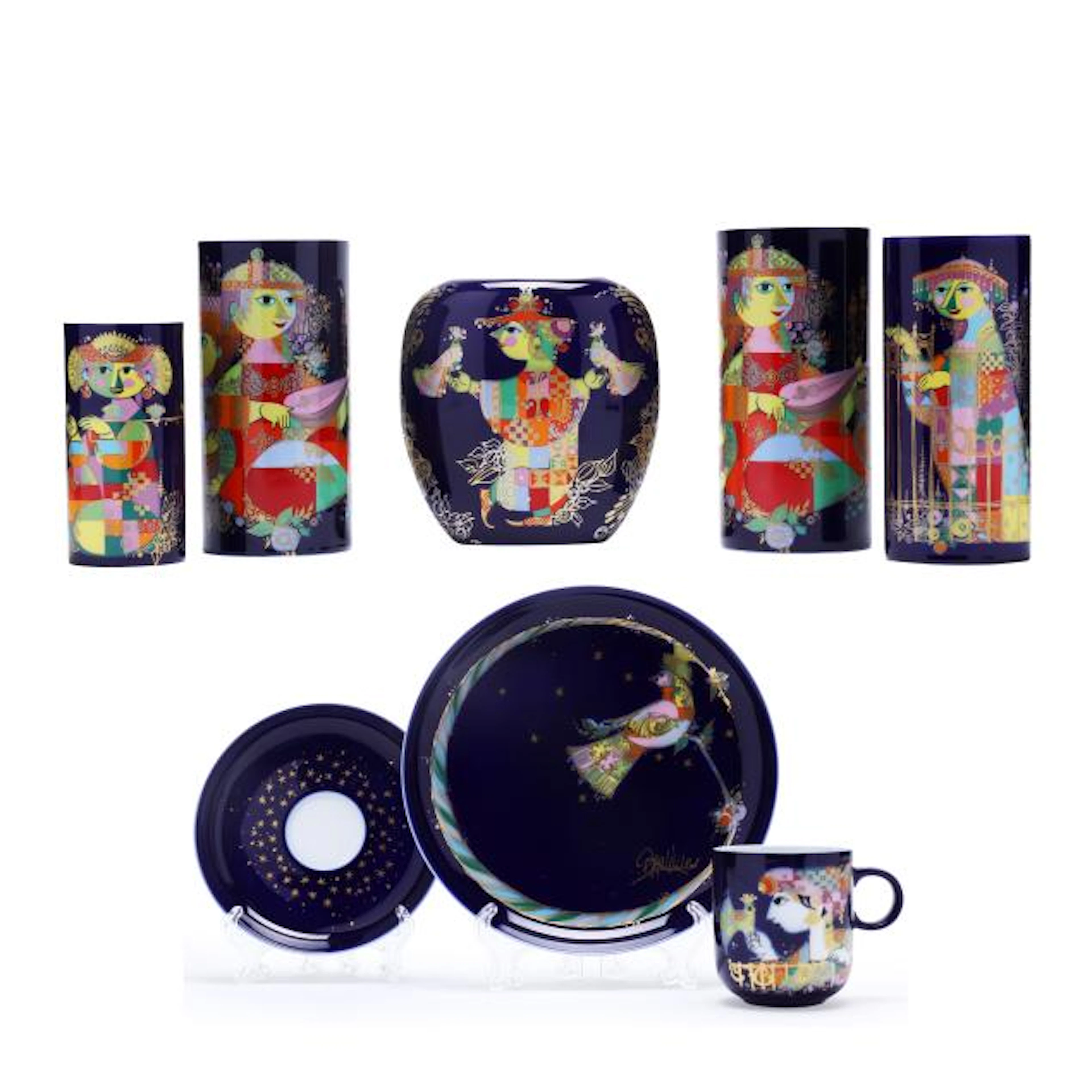 Bjørn Wiinblad for Rosenthal, Large Set of Thousand and One Nights