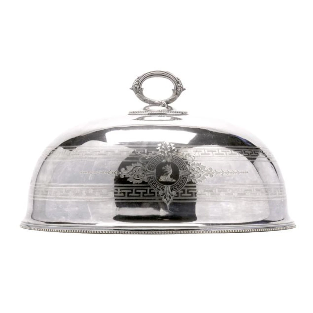 Antique Sheffield Silver-Plated Meat Dome