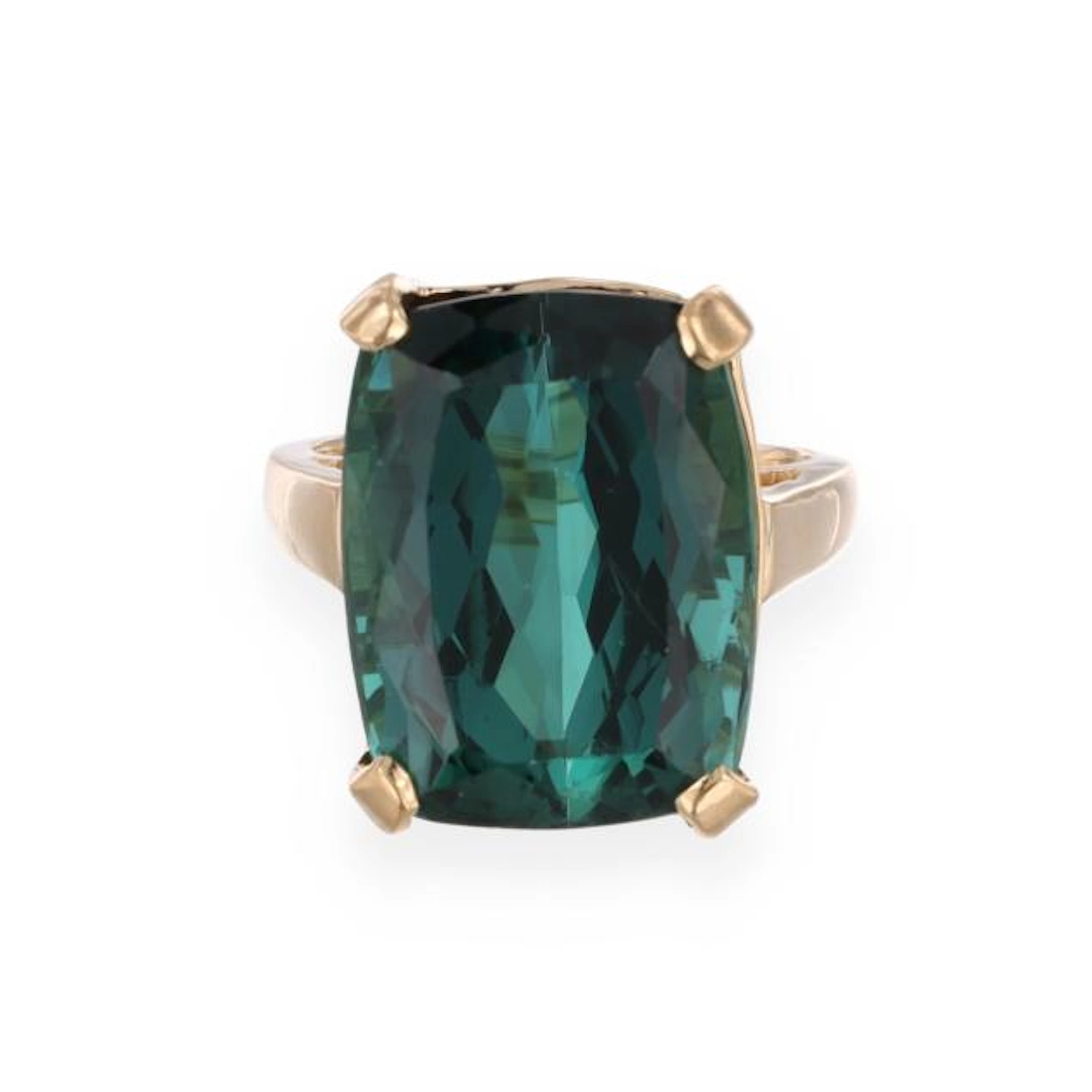 Gold and Green Tourmaline Ring