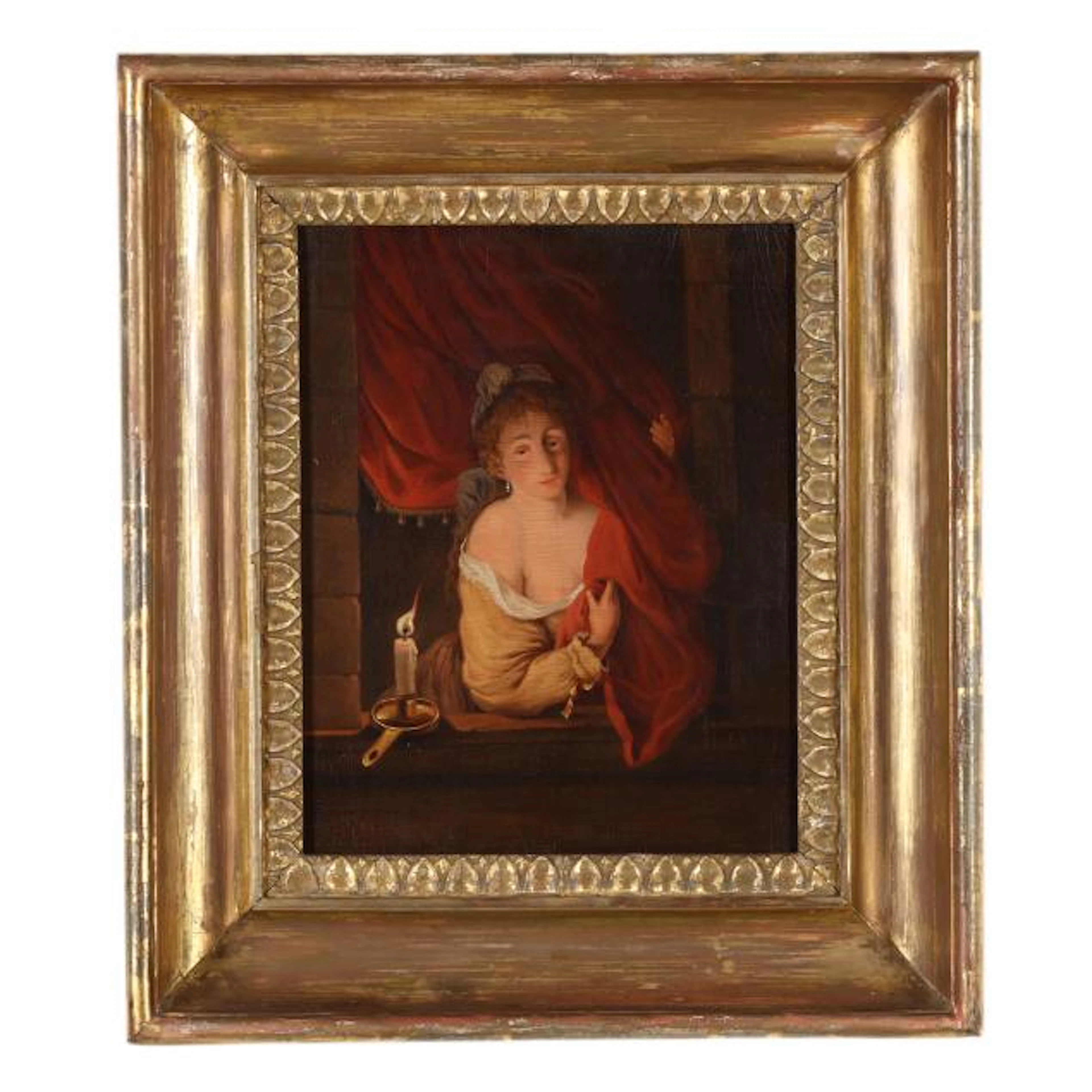 Manner of Gerrit Dou (Dutch, 1613-1675), Woman with Candle in a Window