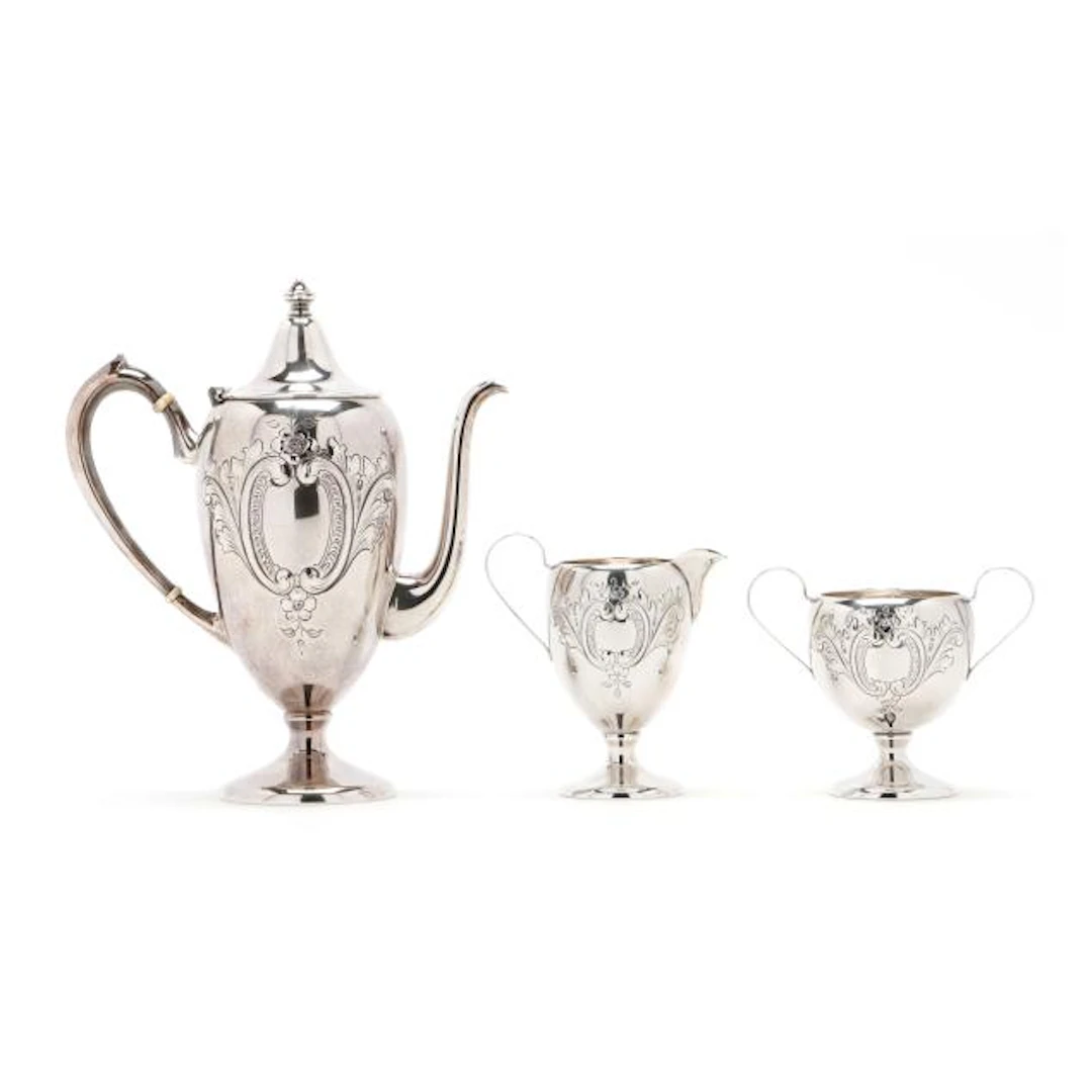 Three Piece American Sterling Silver Coffee Service