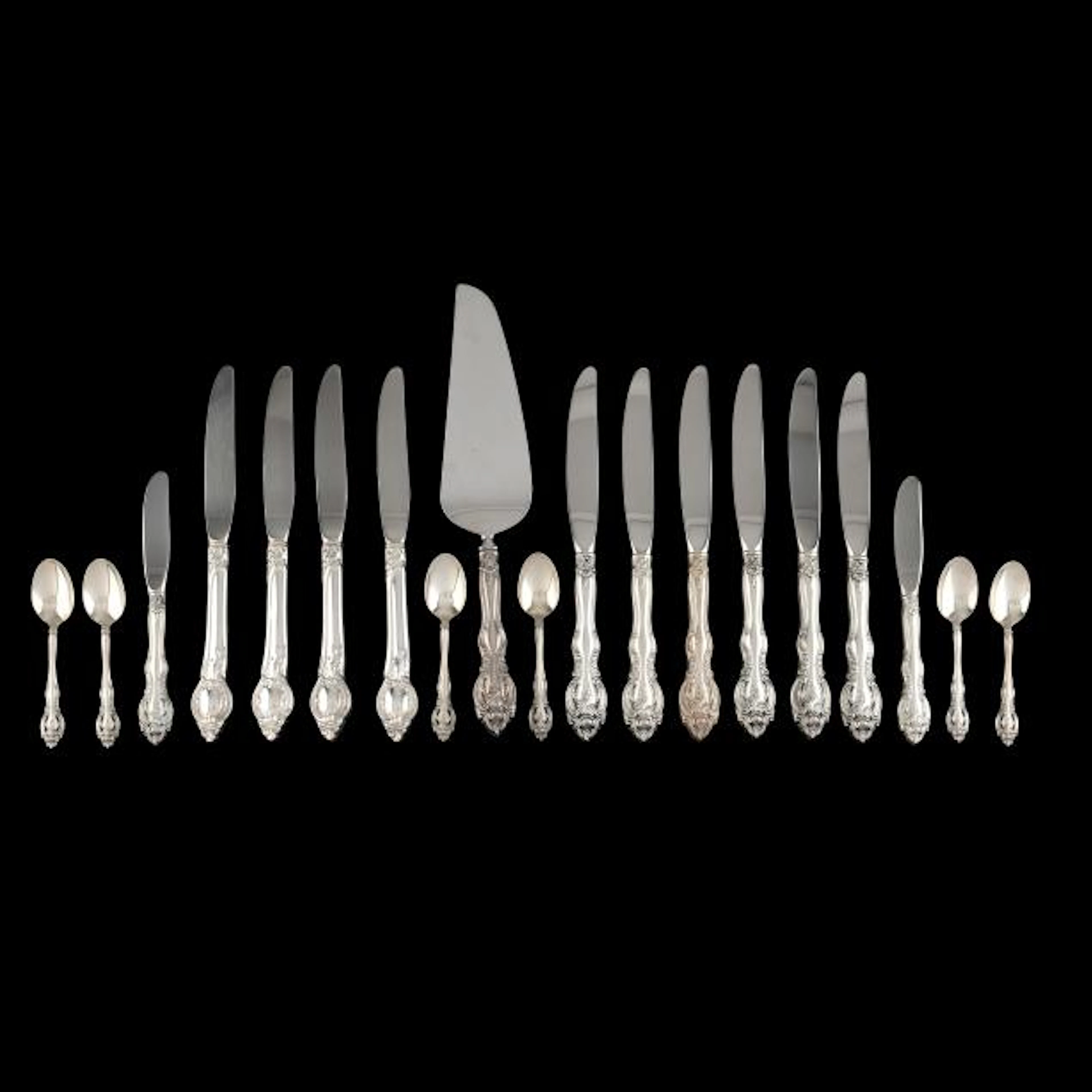 (19) Pieces of Sterling Silver Flatware, Gorham La Scala & Reed & Barton Cameo
