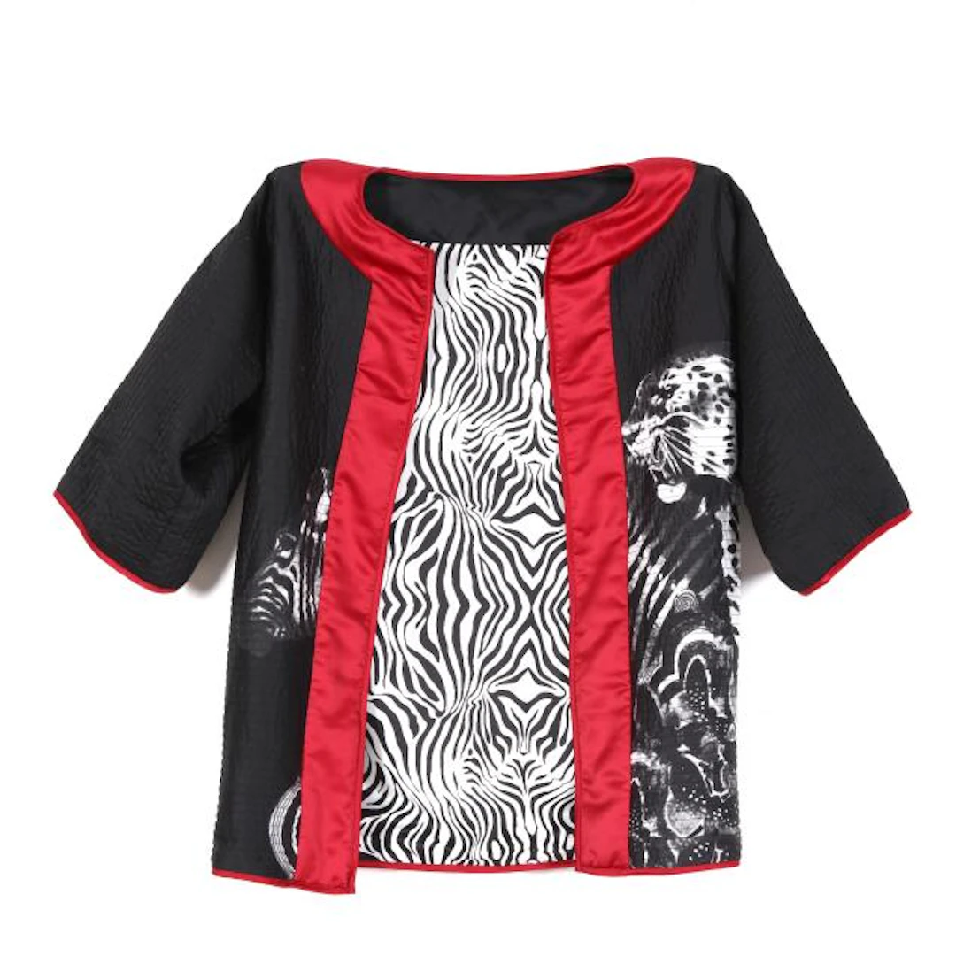 Reversible Wild Side Quilted Kimono Jacket, Very Vollbracht