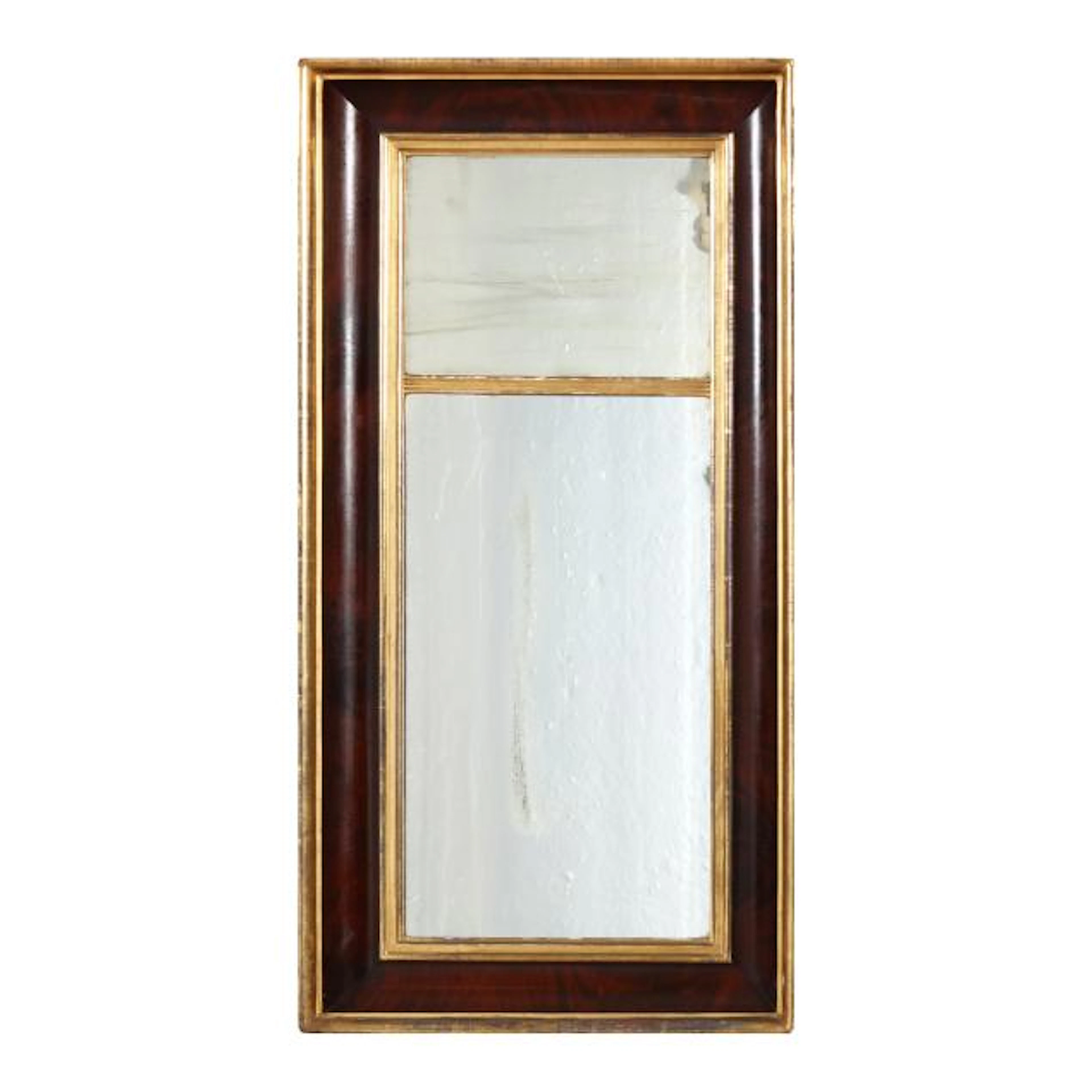 American Classical Parcel Gilt Mahogany Wall Mirror