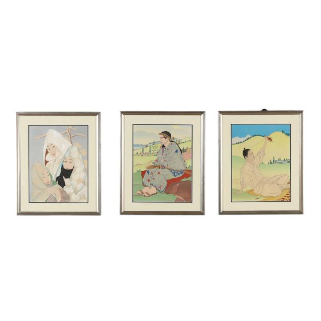 Paul Jacoulet (French, 1902-1960), Les Bons Piments Rouges! Jôhokuri