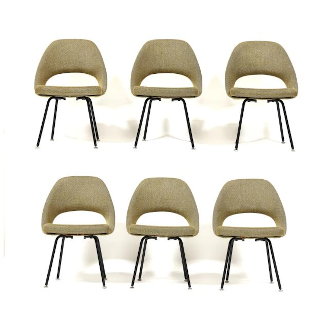 Eero Saarinen (Finland, 1910-1961), Set of Six Executive Side Chairs