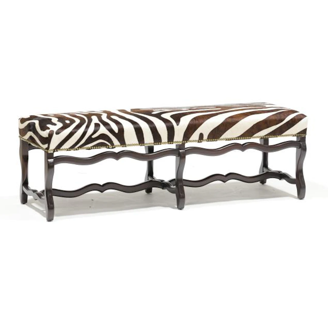 Ralph Lauren, Os De Mouton Zebra Print Bench