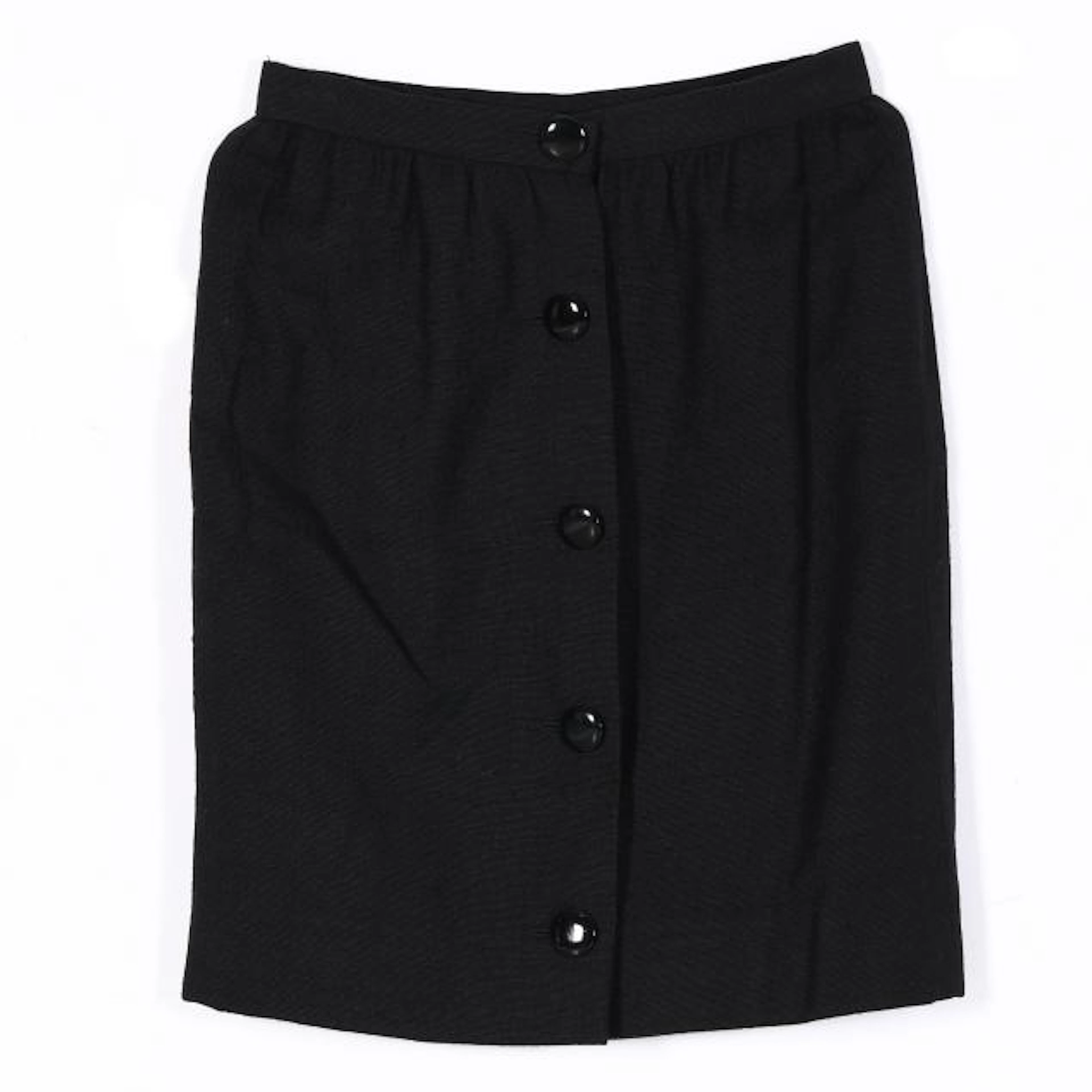 Black Wool Blend Pencil Skirt, Ted Lapidus