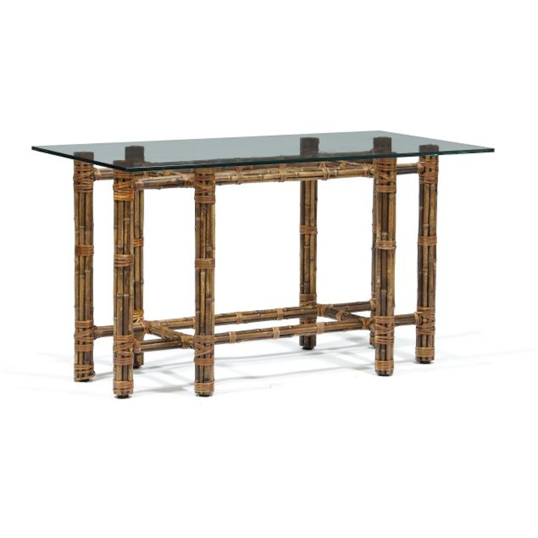 McGuire, Bamboo and Glass Table