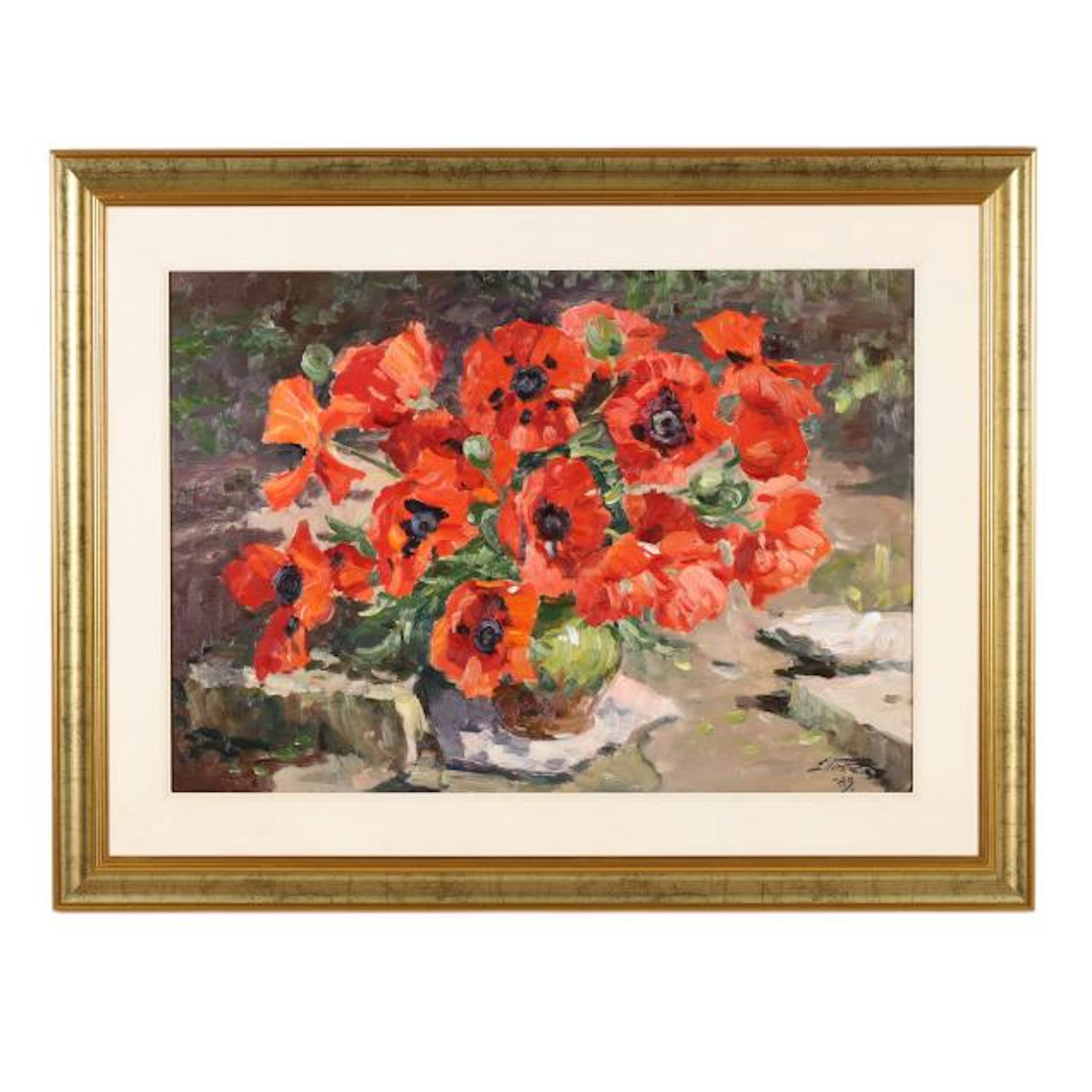 Edgar Vinters (Latvian, 1919-2014), Still Life with Red Poppies