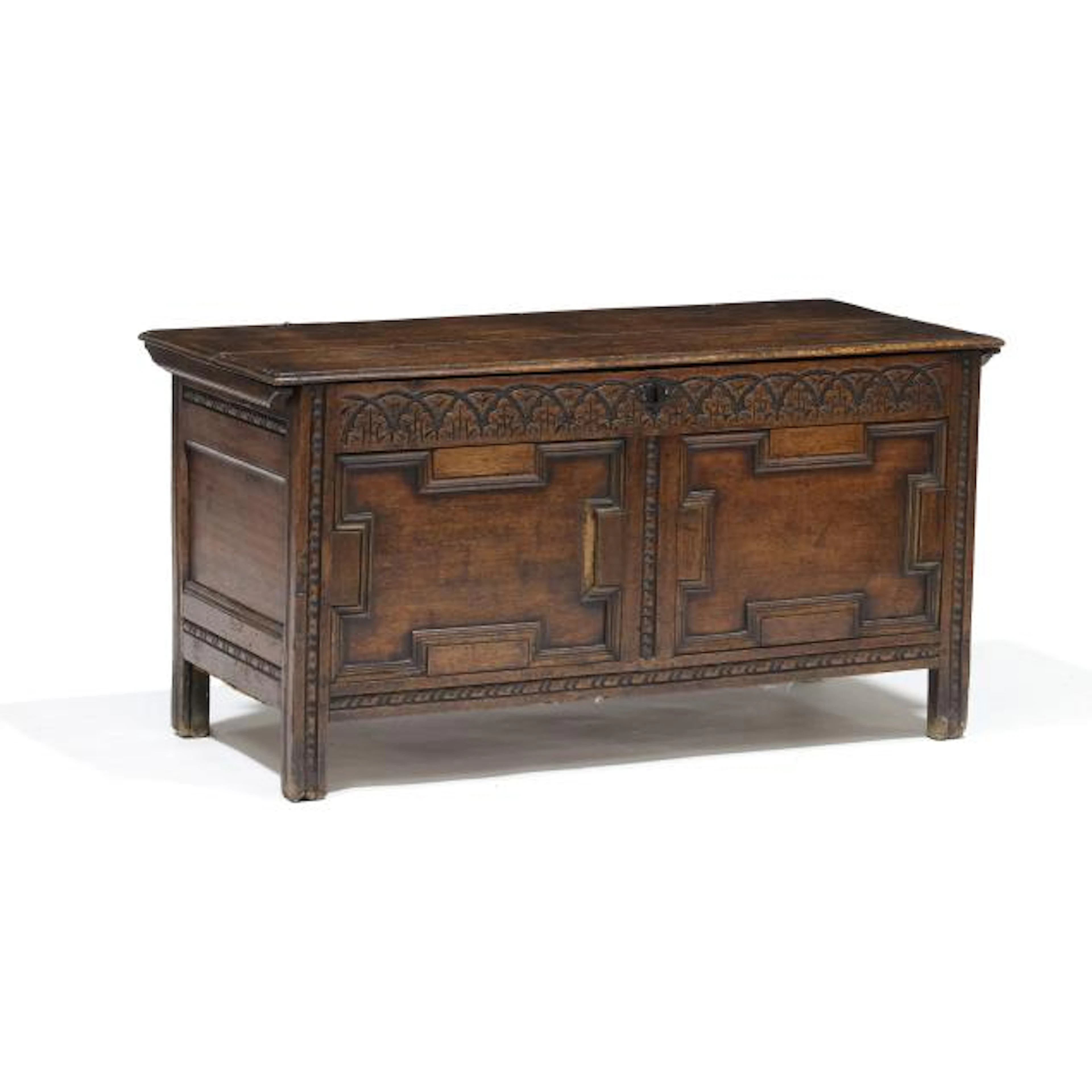 William and Mary Carved Oak Blanket Chest