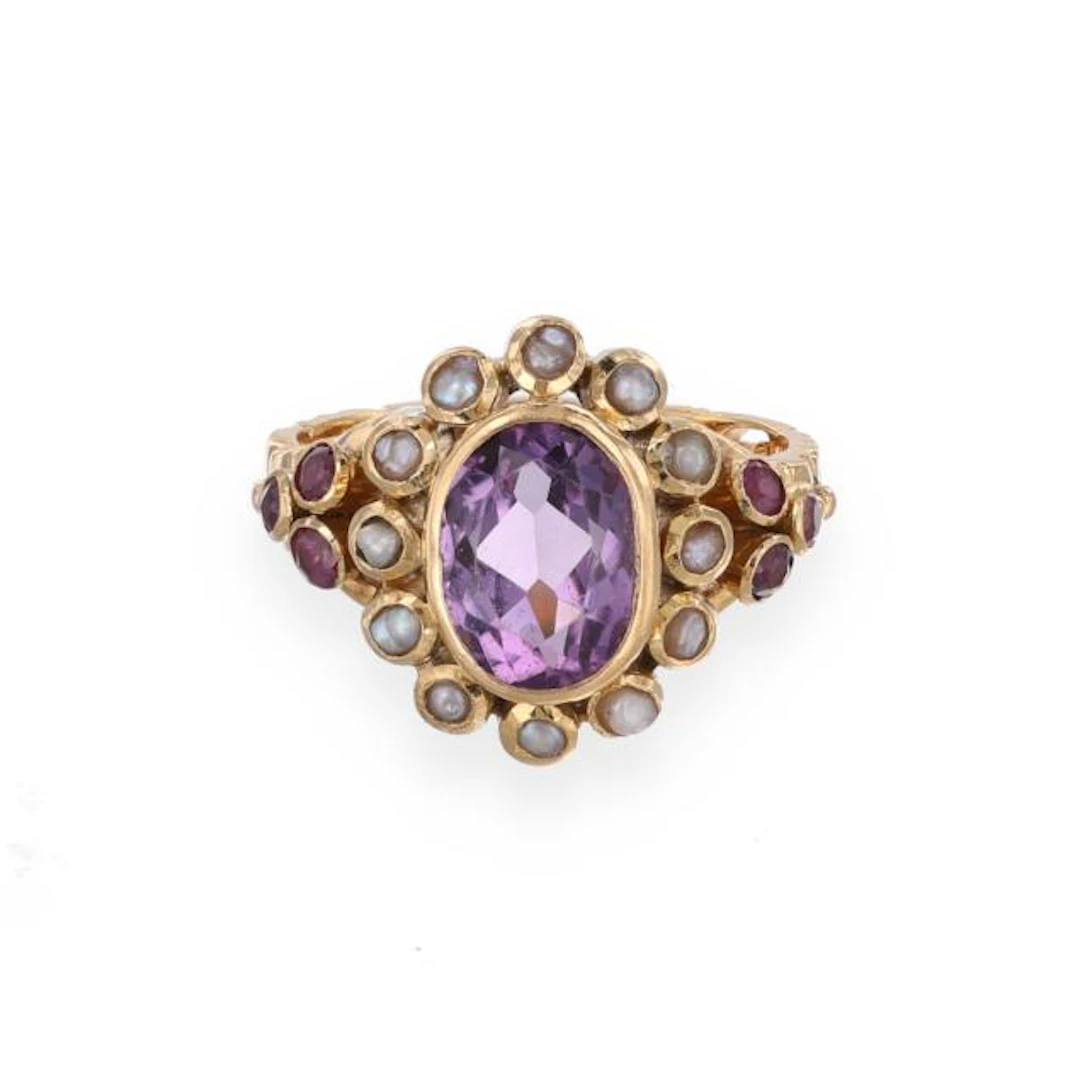 Vintage Gold and Gem-Set Ring