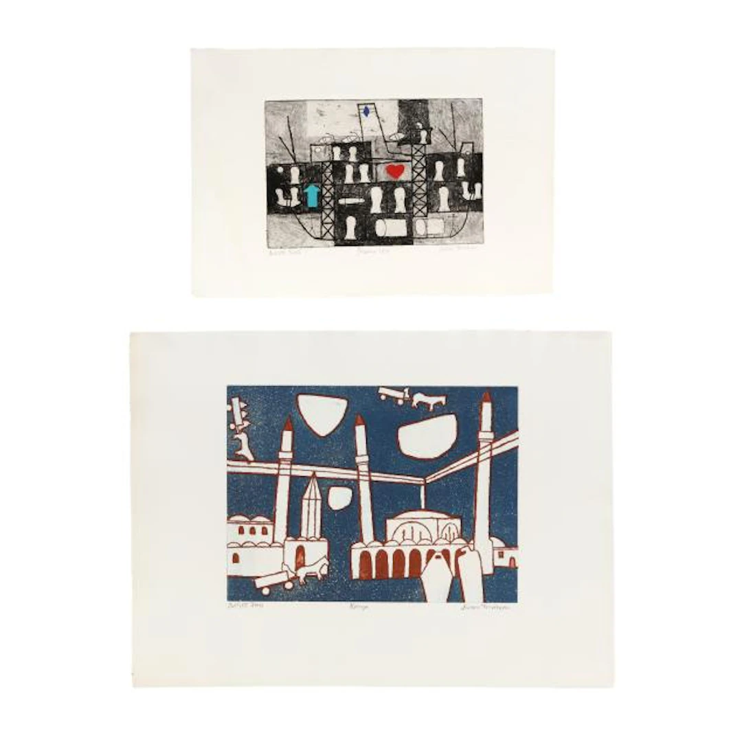 Julian Trevelyan (British, 1910-1988), Kenya / Steamer (Two Works)