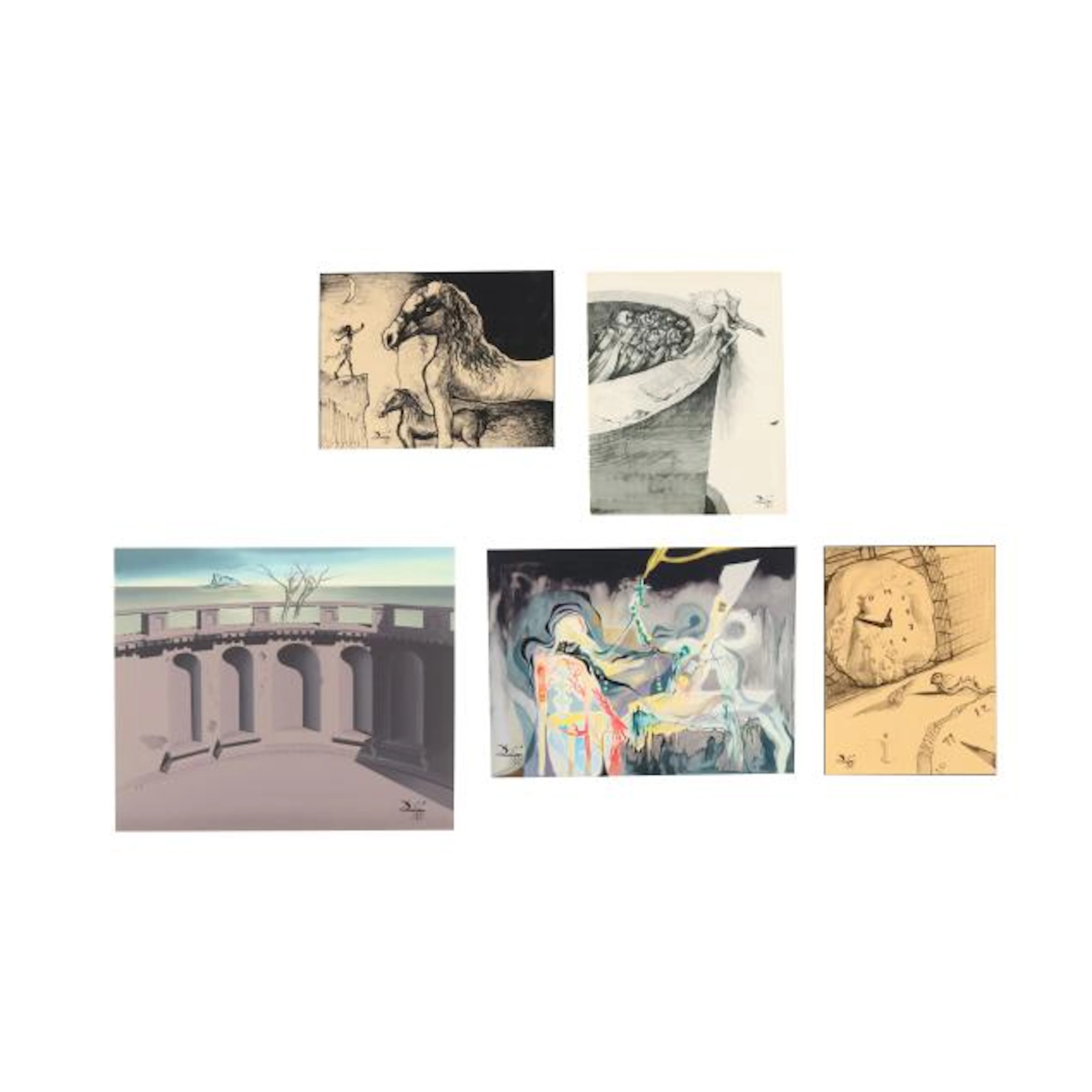 Salvador Dalí (Spanish, 1904-1989), Destino Suite #3 (Five Works)
