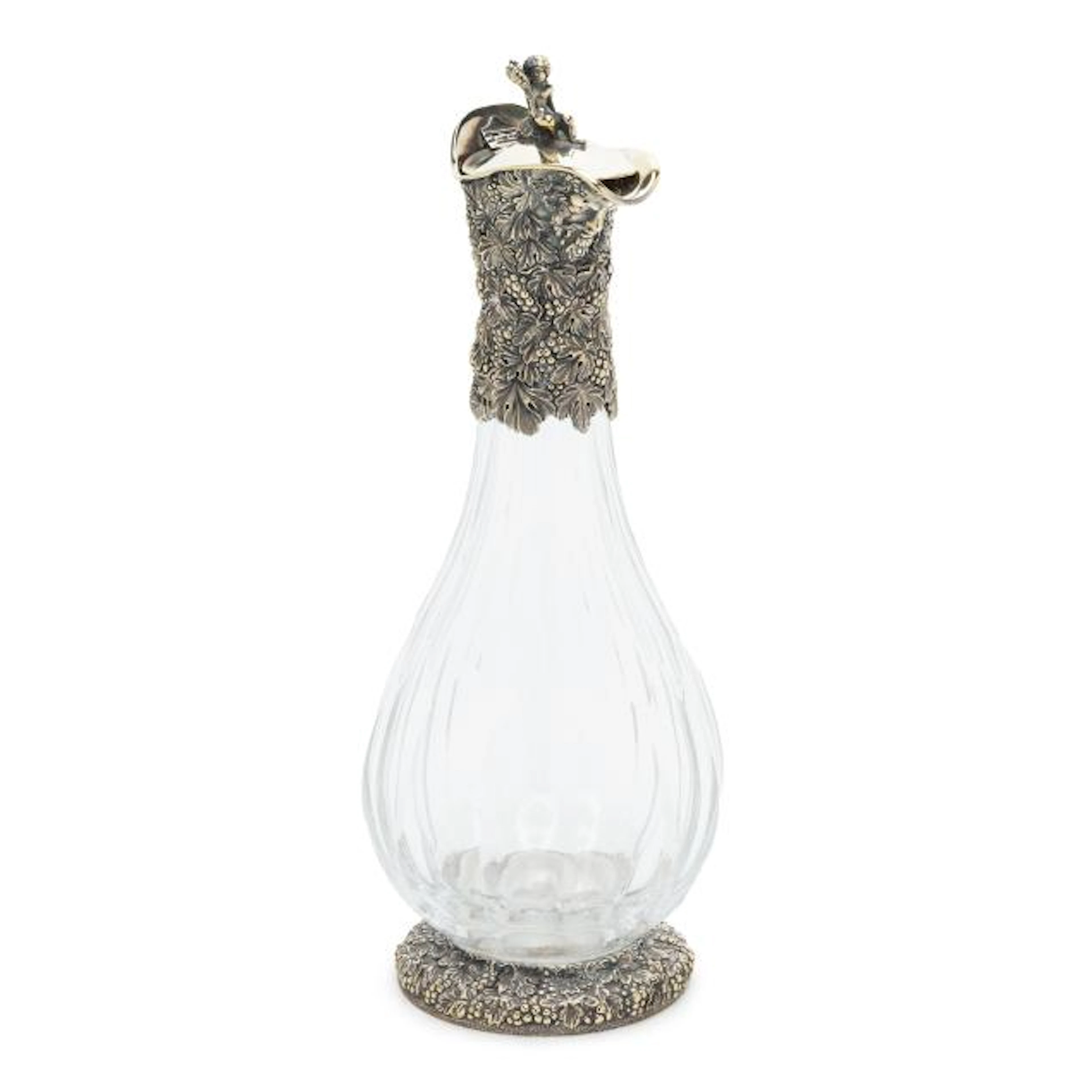 Elizabeth II Gilt Silver and Crystal Wine Ewer, Mark of William Comyns