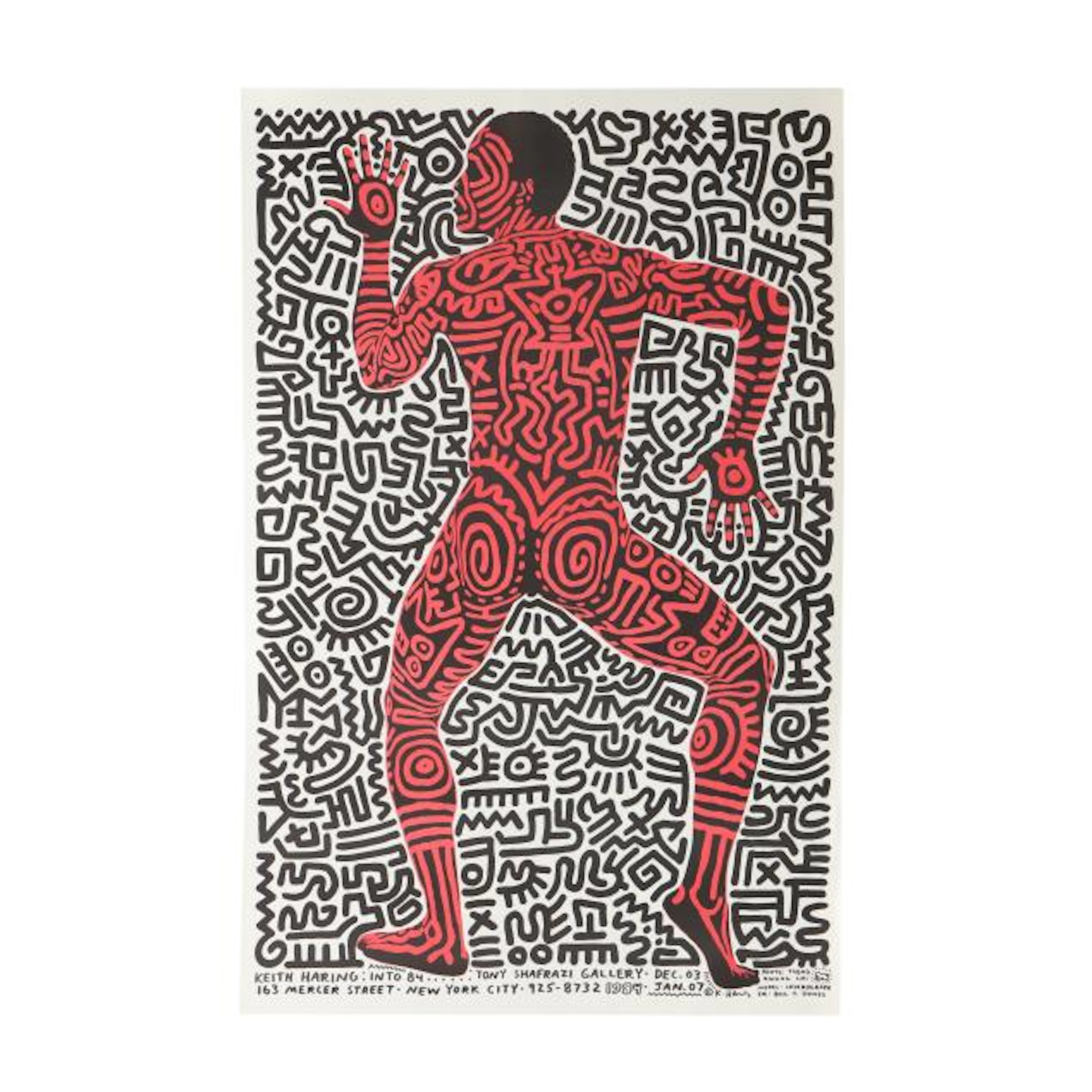Keith Haring (American, 1958–1990), Into '84, Exhibition Poster