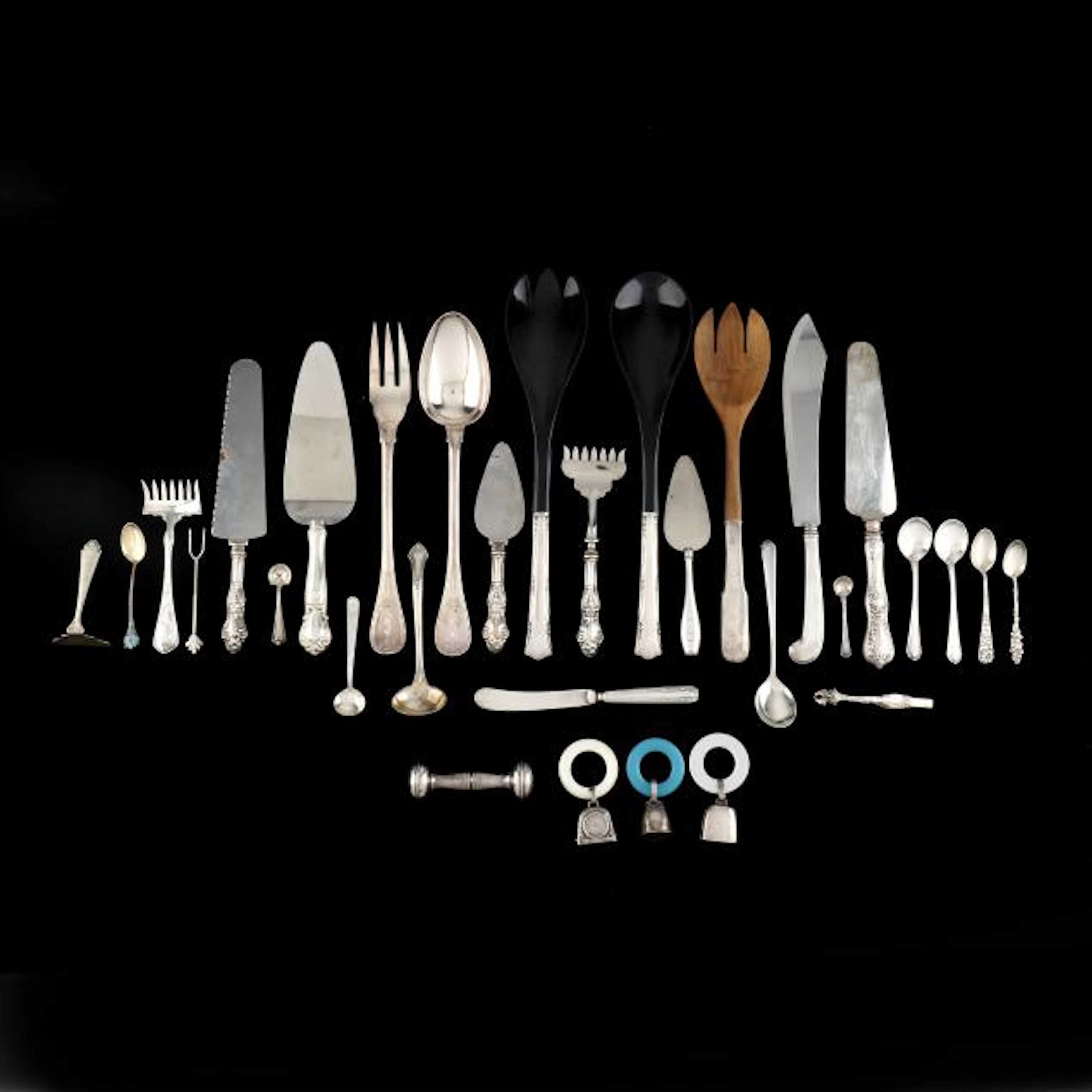 Assortment of Sterling and Silver-Plated Flatware and Accessories