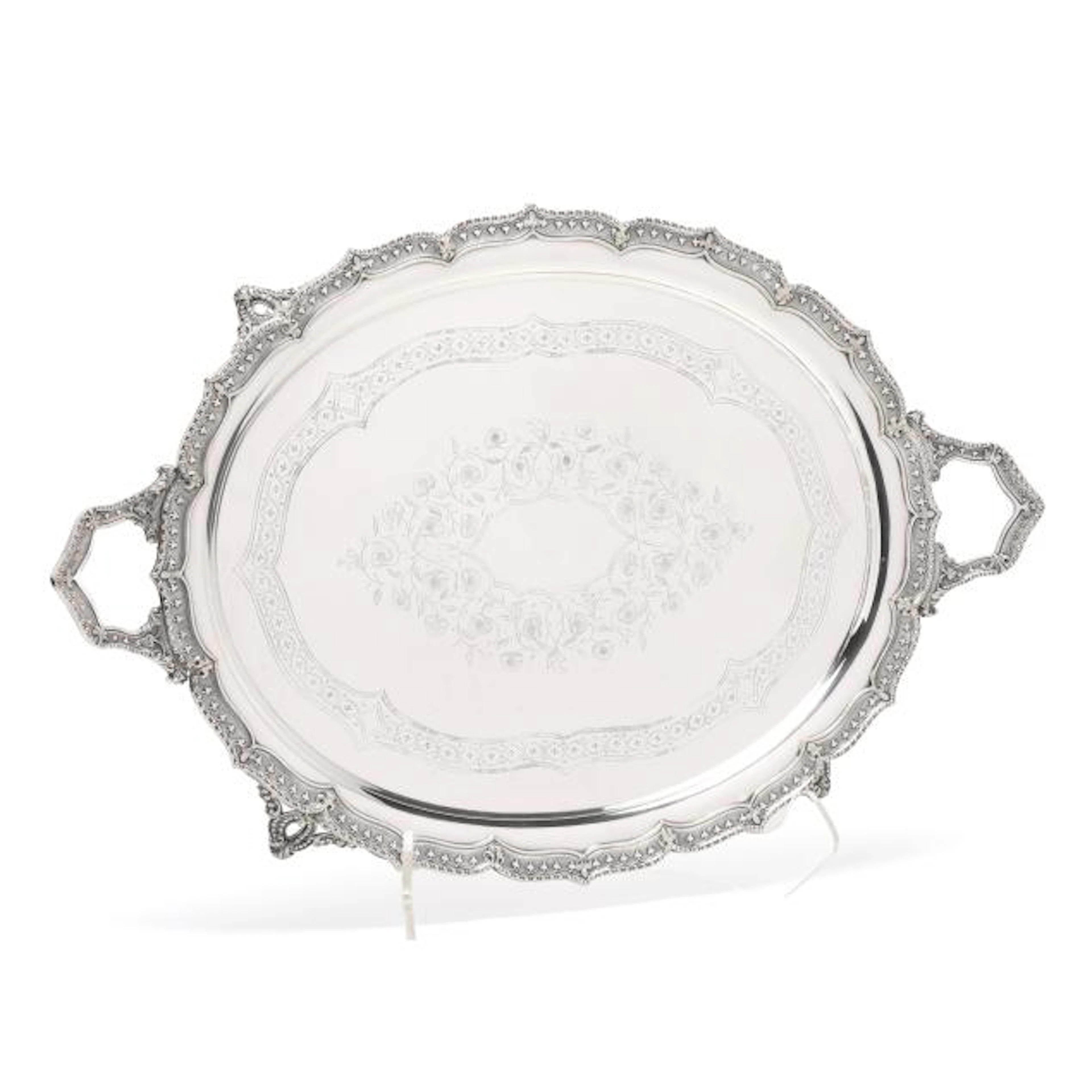 Large Silver-Plated Waiter's Tray