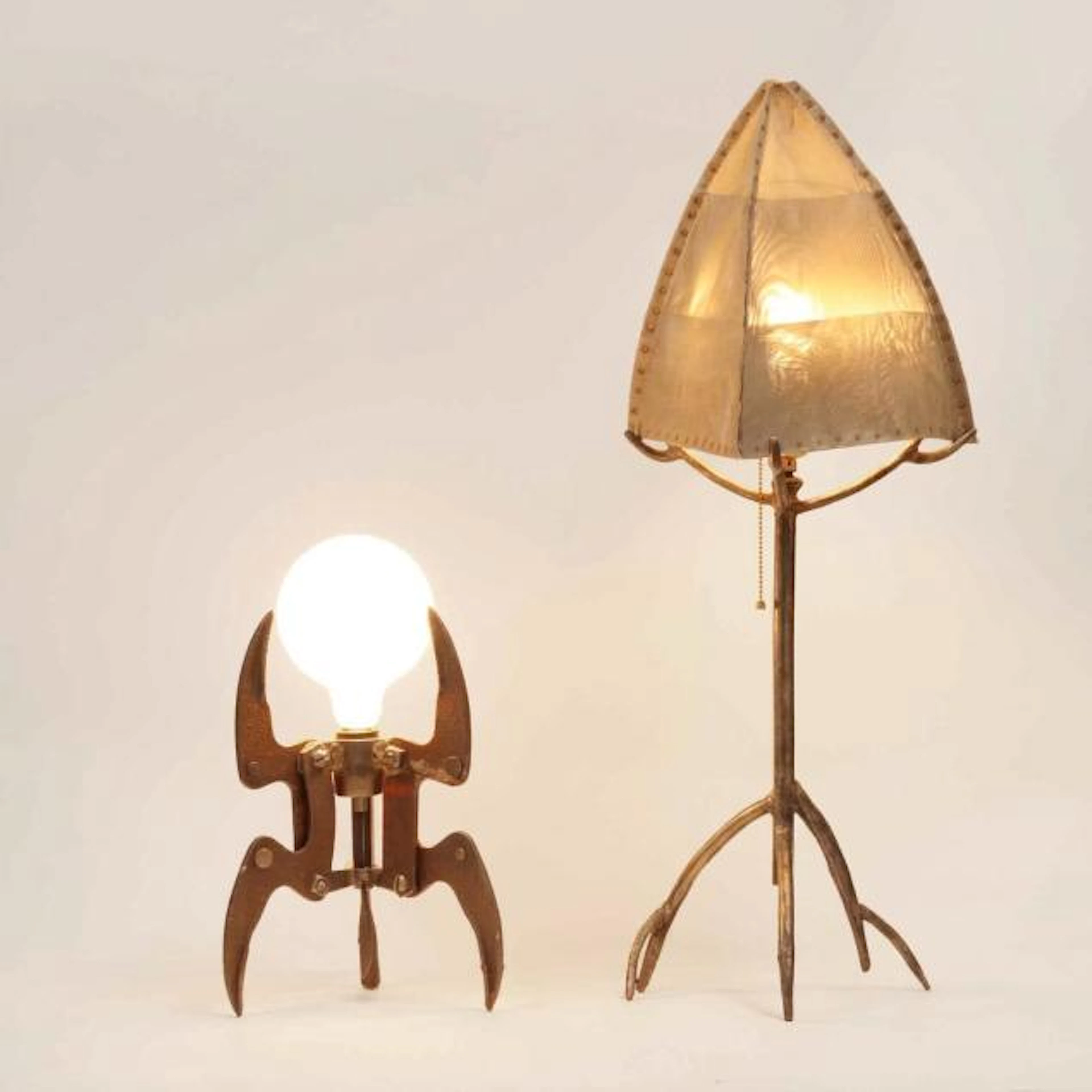 Tom Chenoweth (American, 20th/21st Century), Two Industrial Steel Table Lamps