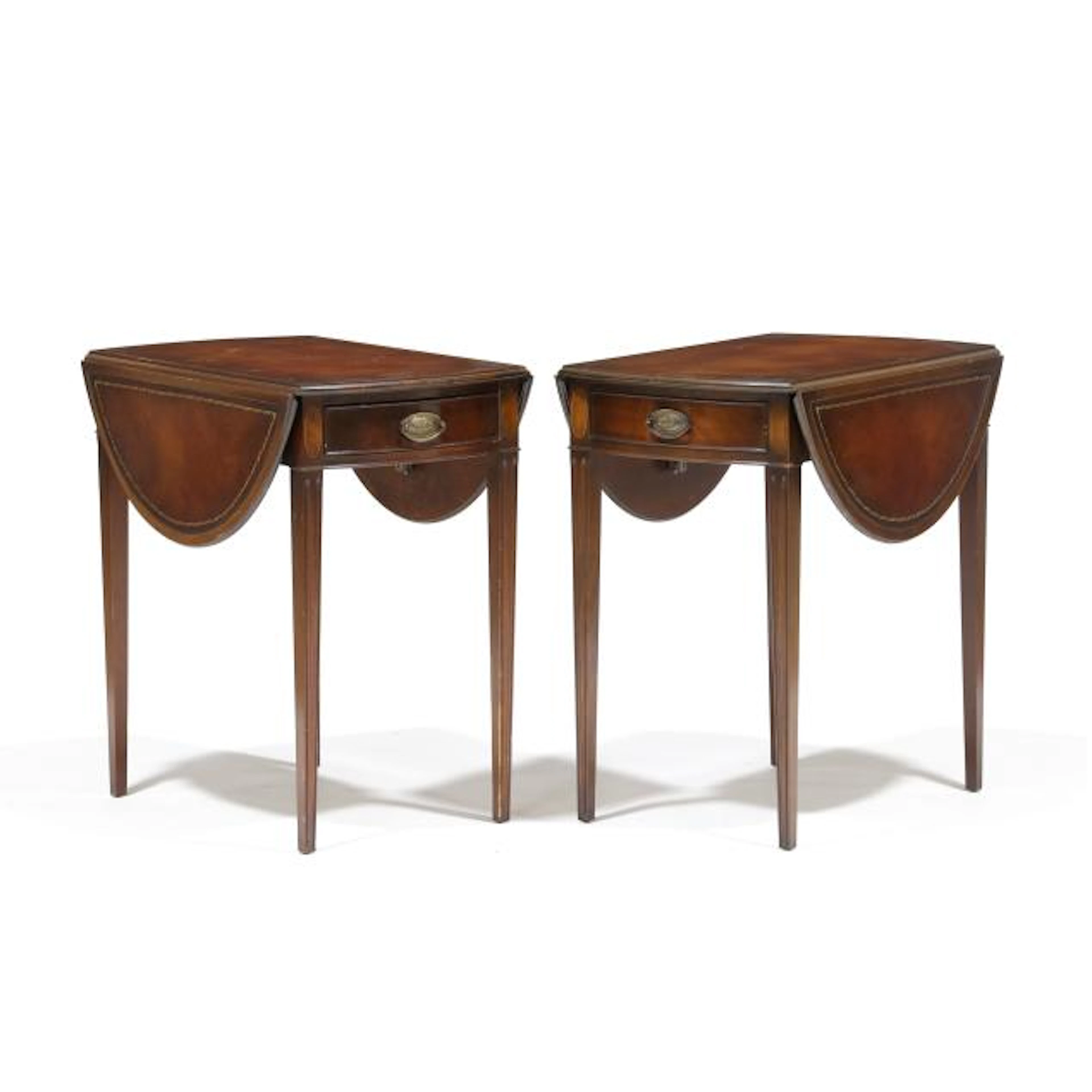 Pair of Hepplewhite Style Inlaid Mahogany Pembroke Tables