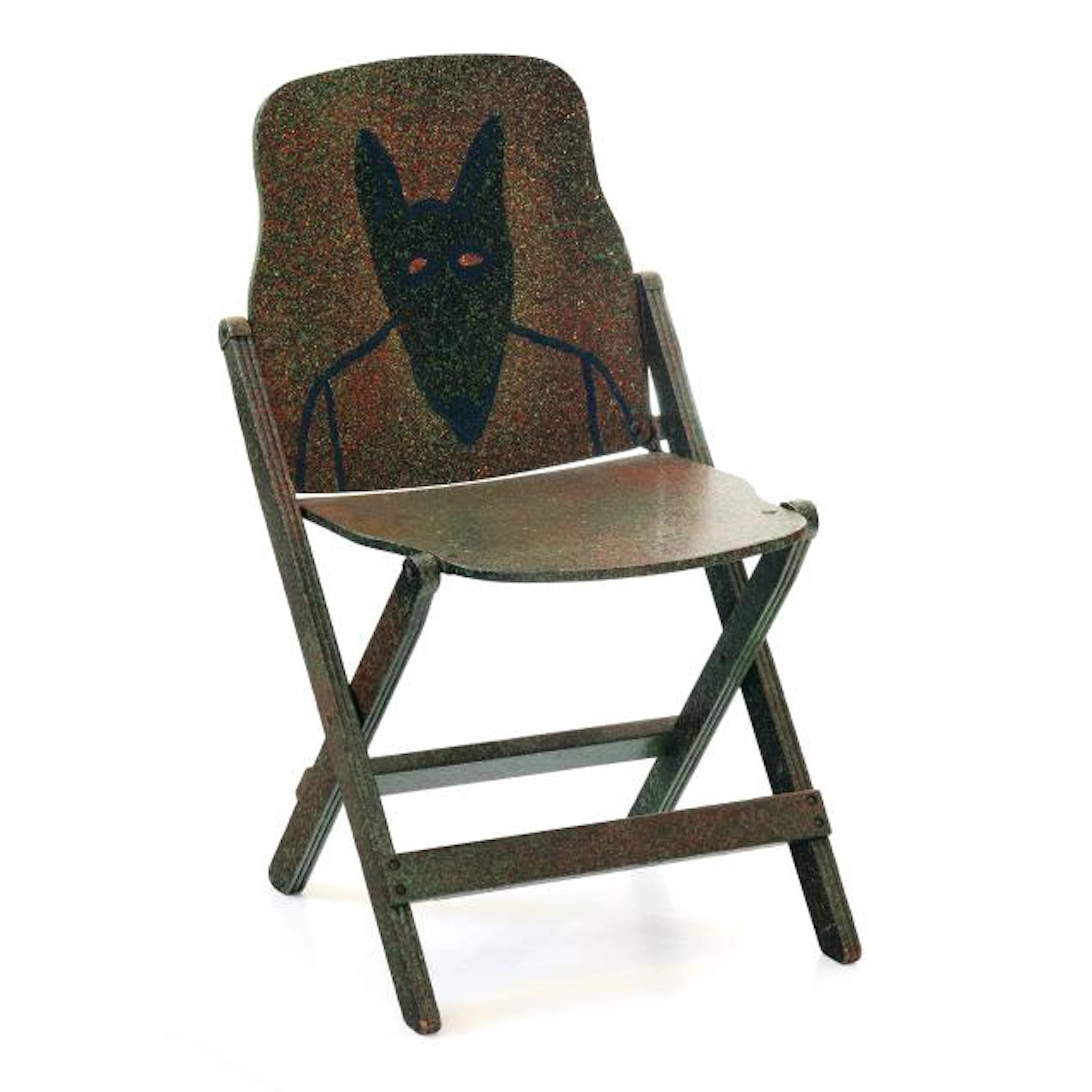 Roy de Forest (American, 1930-2007), Folding Dog Chair