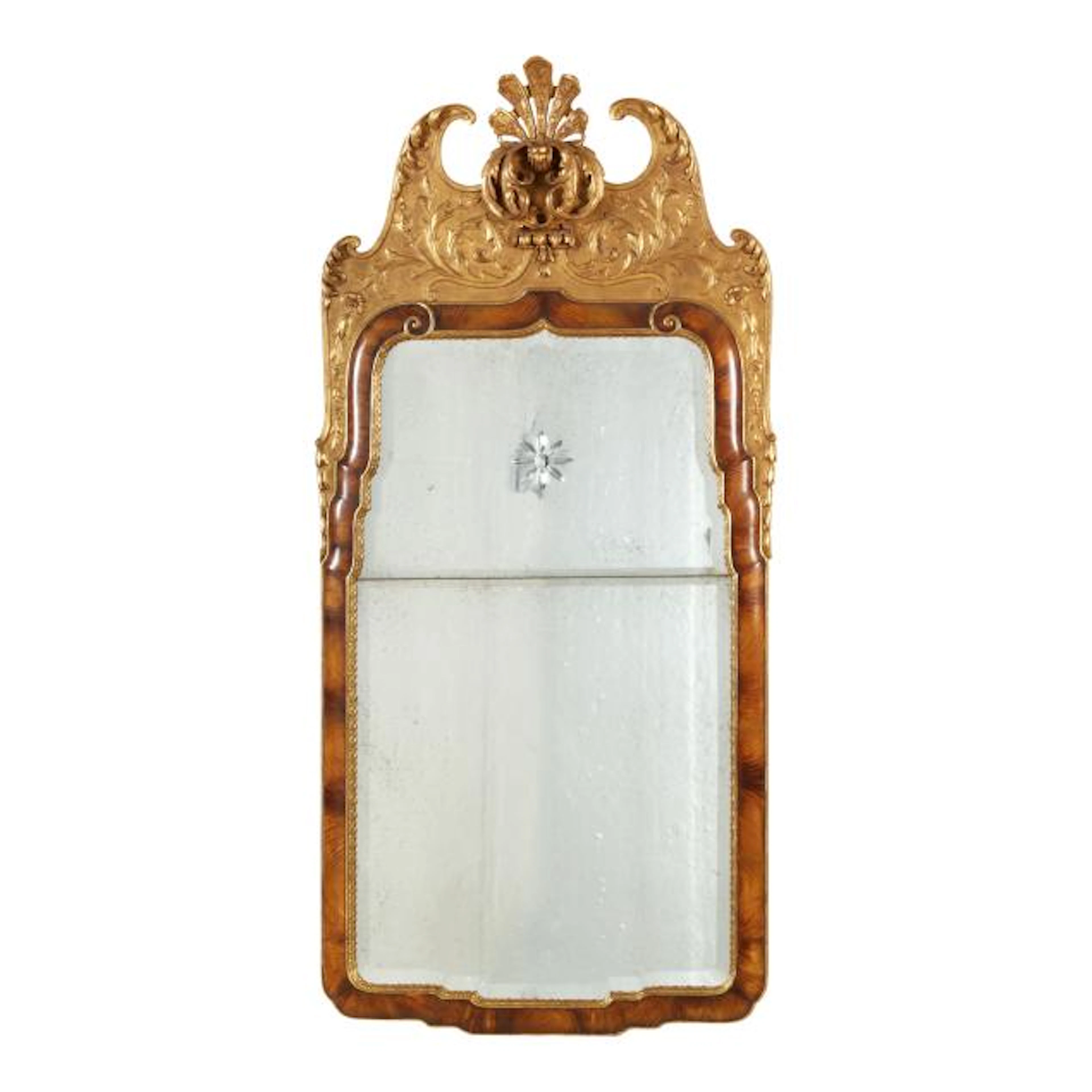 Mirror Fair New York (Stephen Cavallo), George I Style Parcel Gilt Wall Mirror