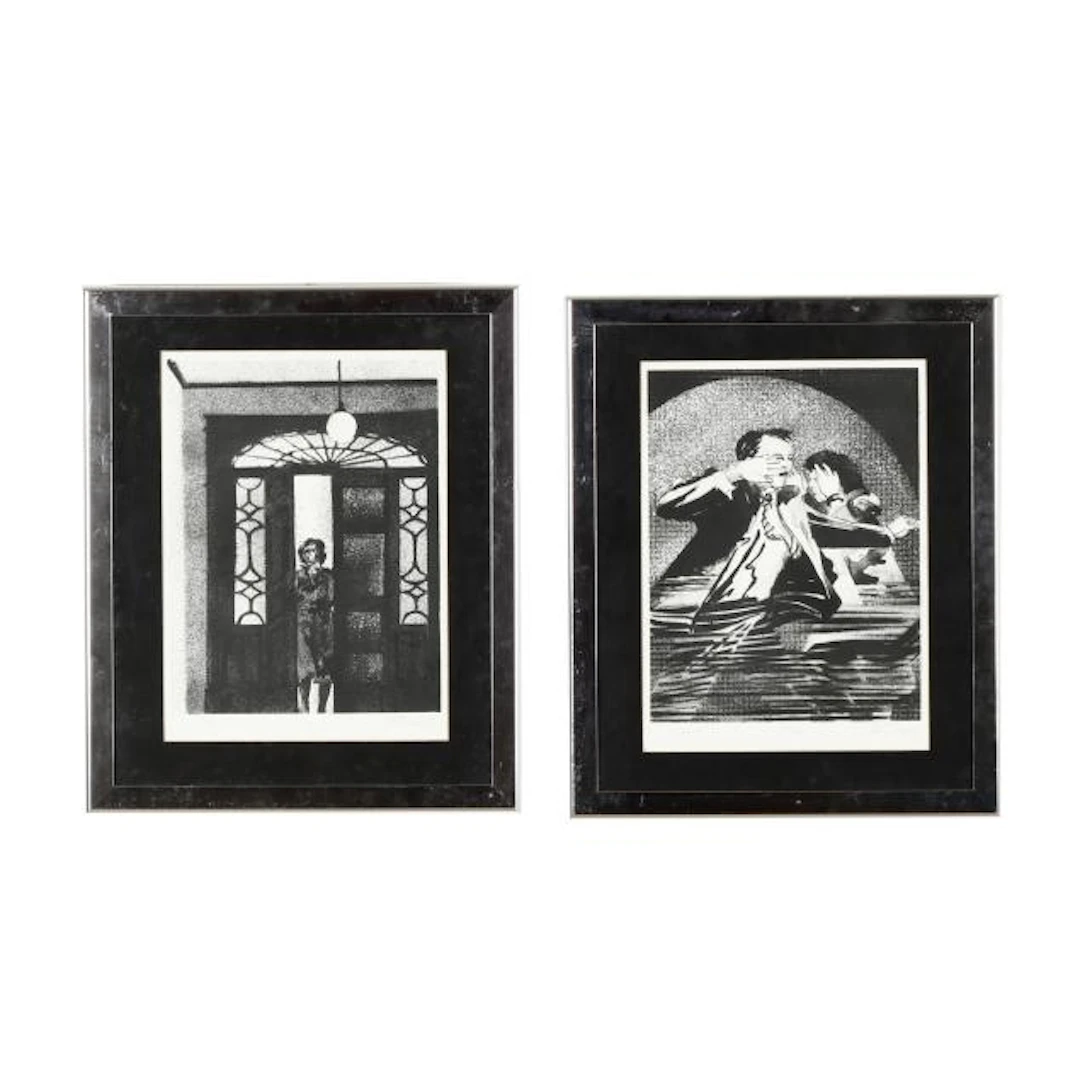Maud Gatewood (NC, 1934-2004), Dim Hall / Caught (Two Works)