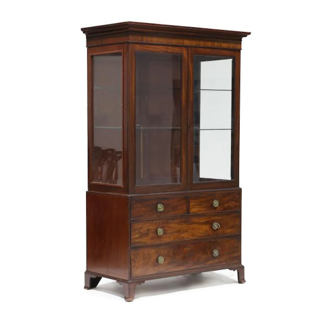 Georgian Mahogany Converted Linen Press / Display