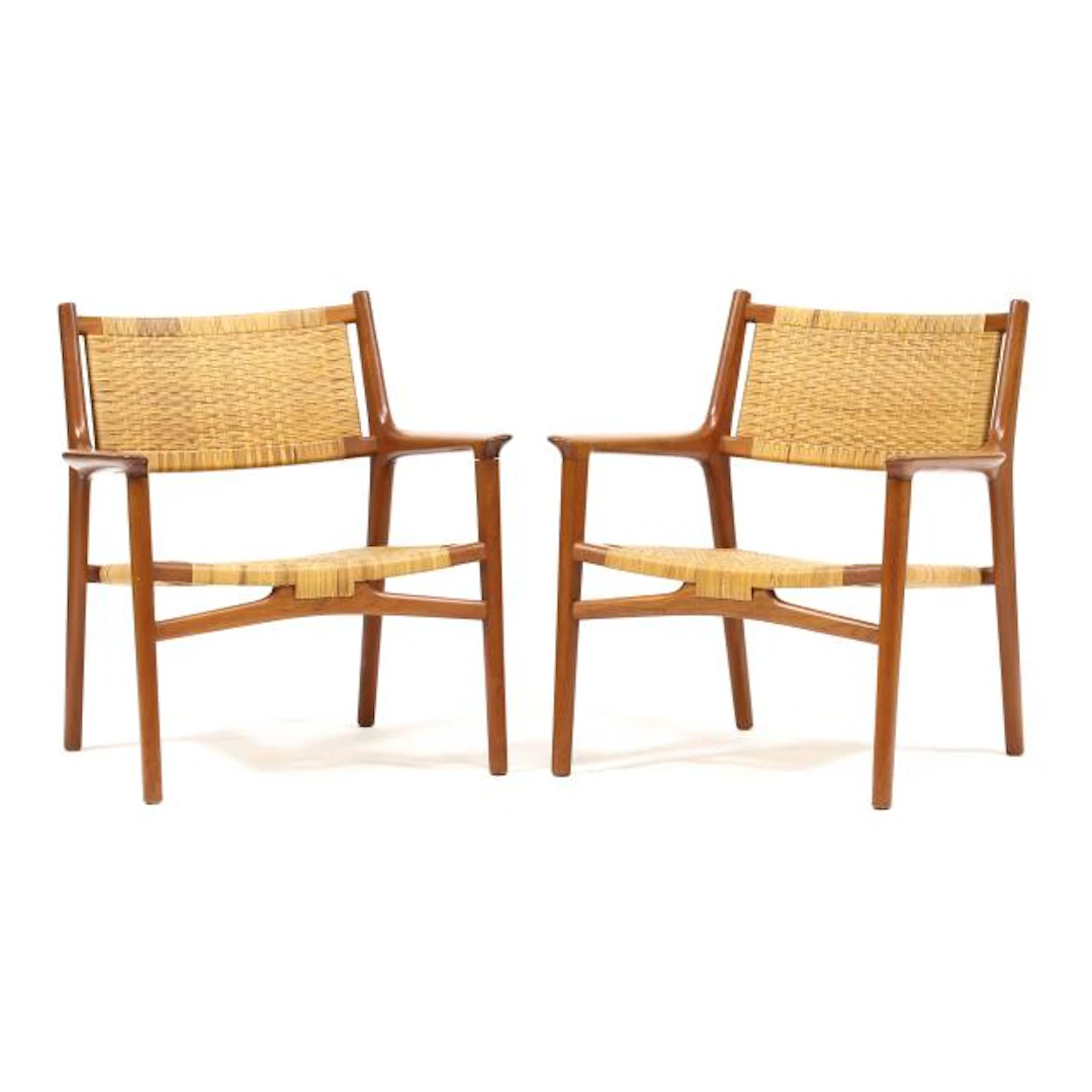 Hans Wegner (Denmark, 1914-2007), Rare Pair of JH 516 Teak Modern Chairs