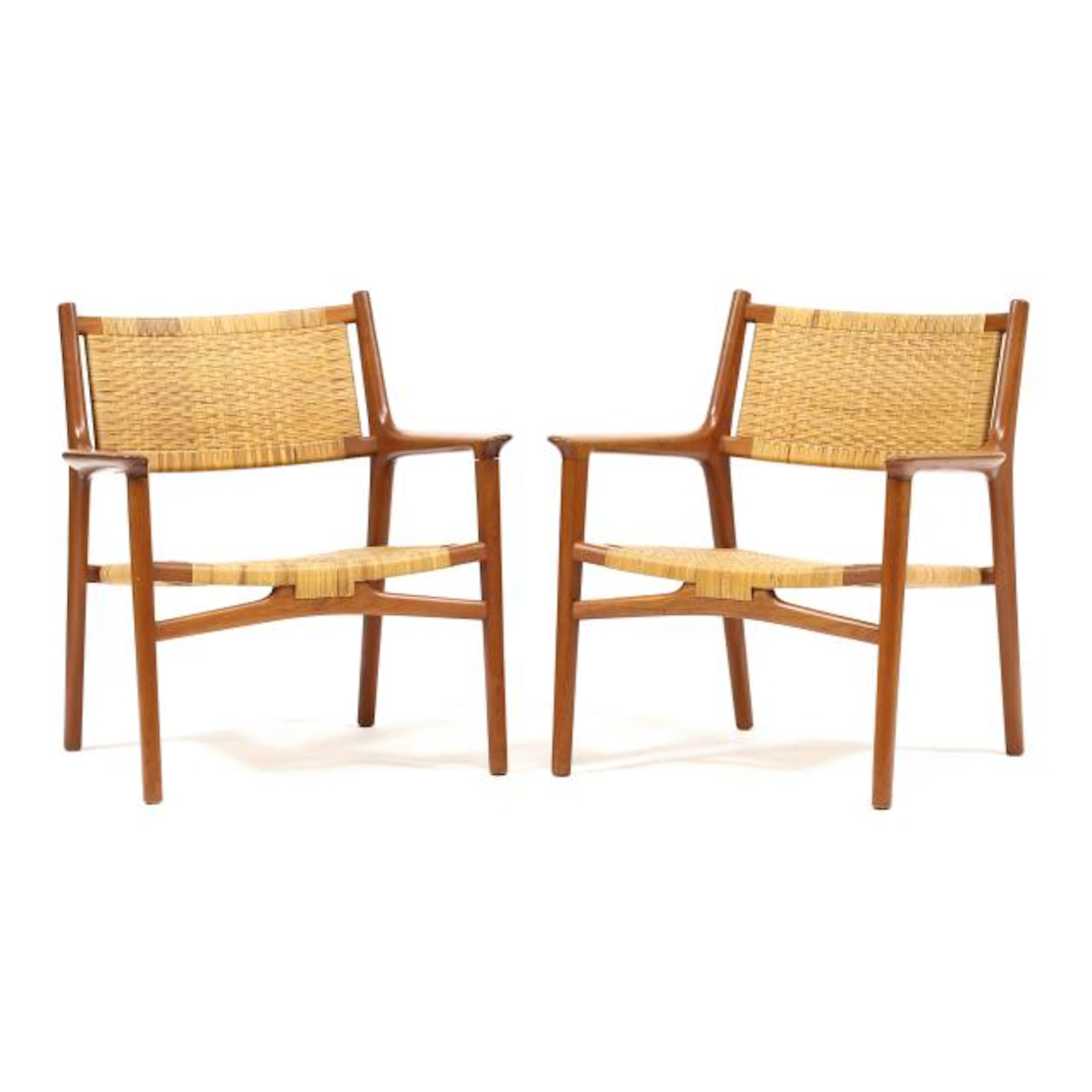 Hans Wegner (Denmark, 1914-2007), Rare Pair of JH 516 Teak Modern Chairs