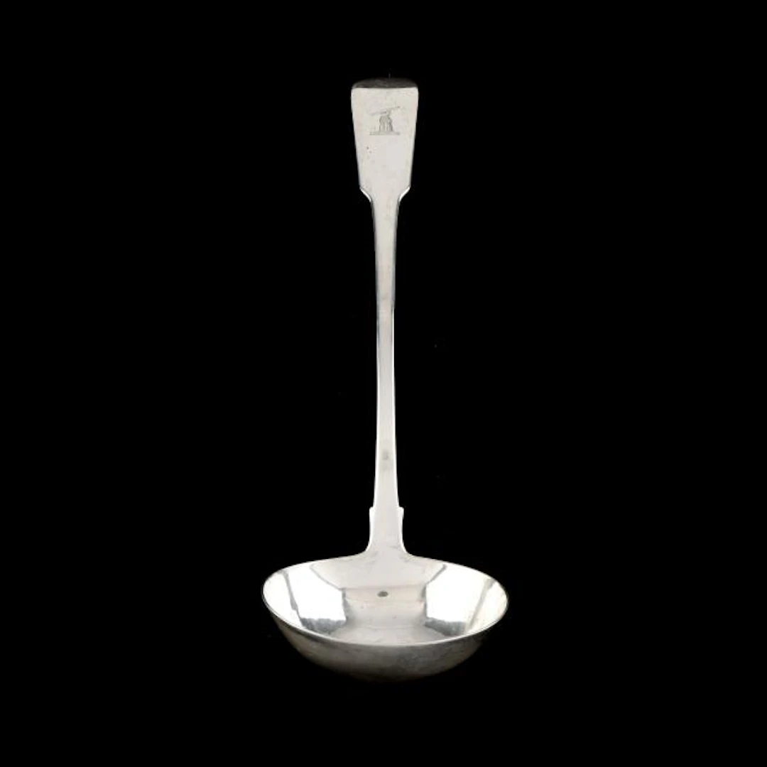 Irish George IV Silver Soup Ladle, Mark of James Scott