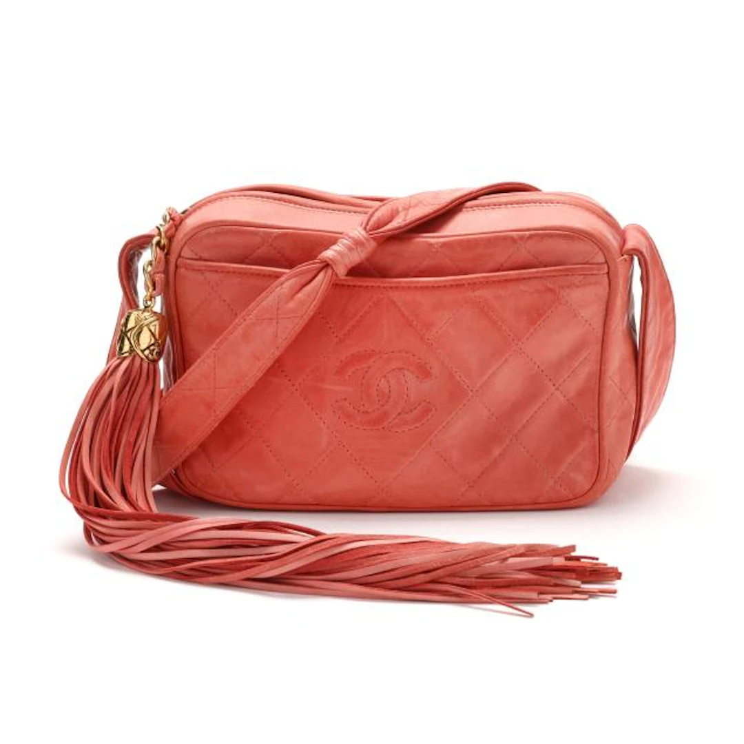 Vintage Coral Camera Bag, Chanel