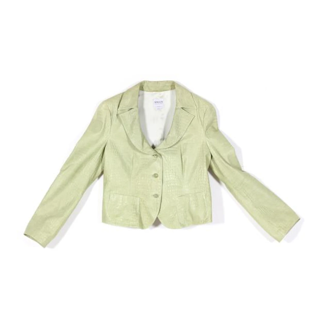 Green Crocodile Embossed Jacket, Armani