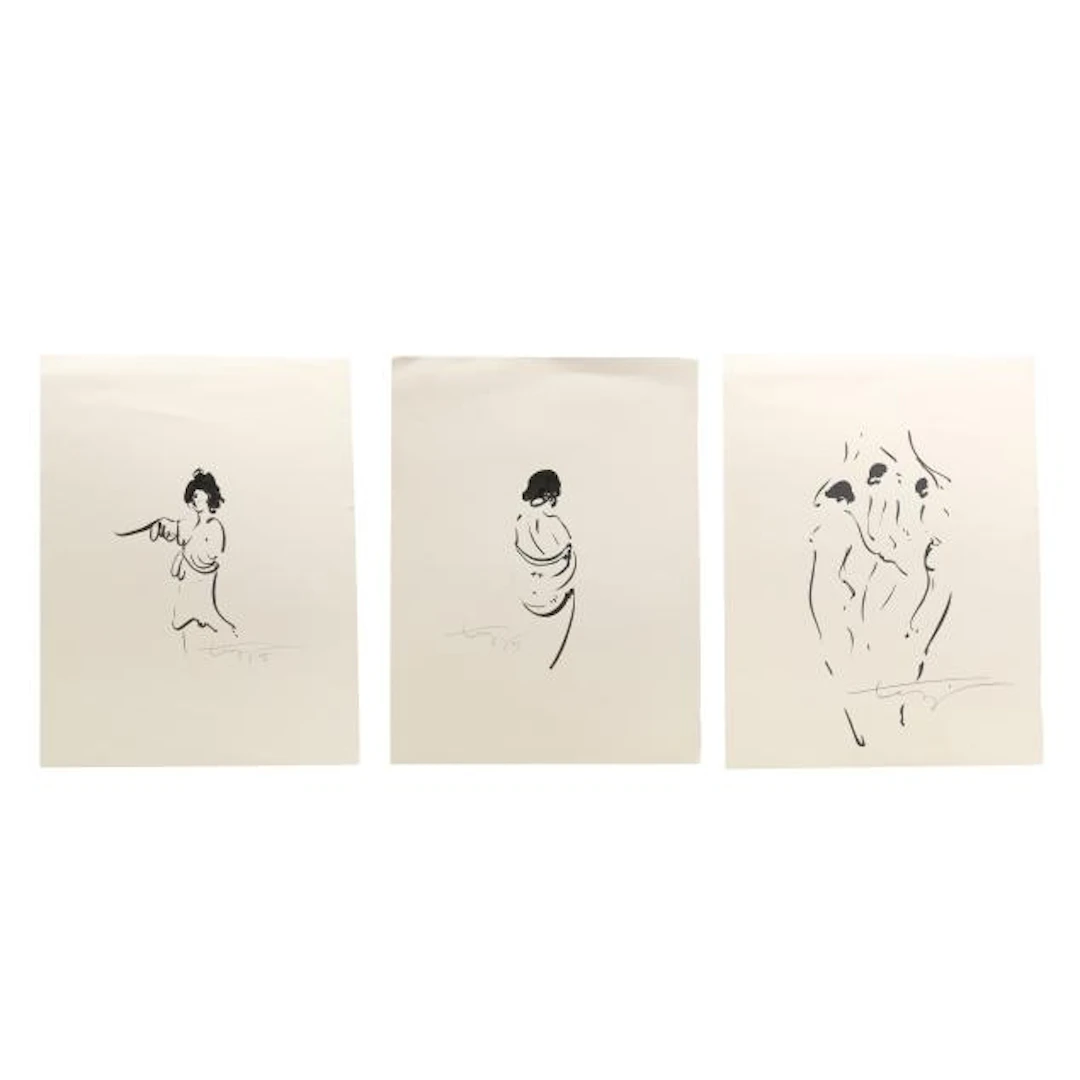 Wayne Trapp (NC, 1935-2016), Three Figural Works