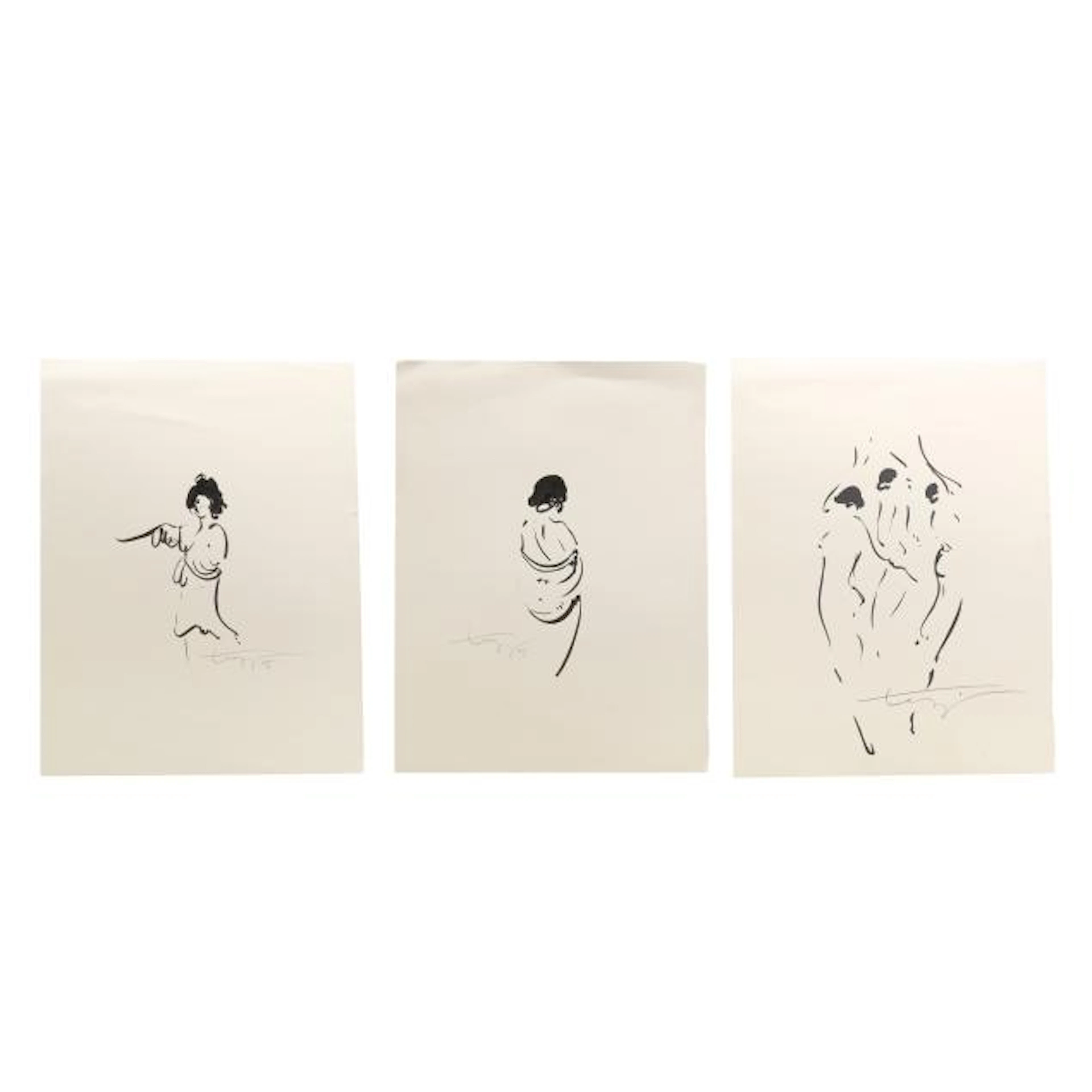 Wayne Trapp (NC, 1935-2016), Three Figural Works